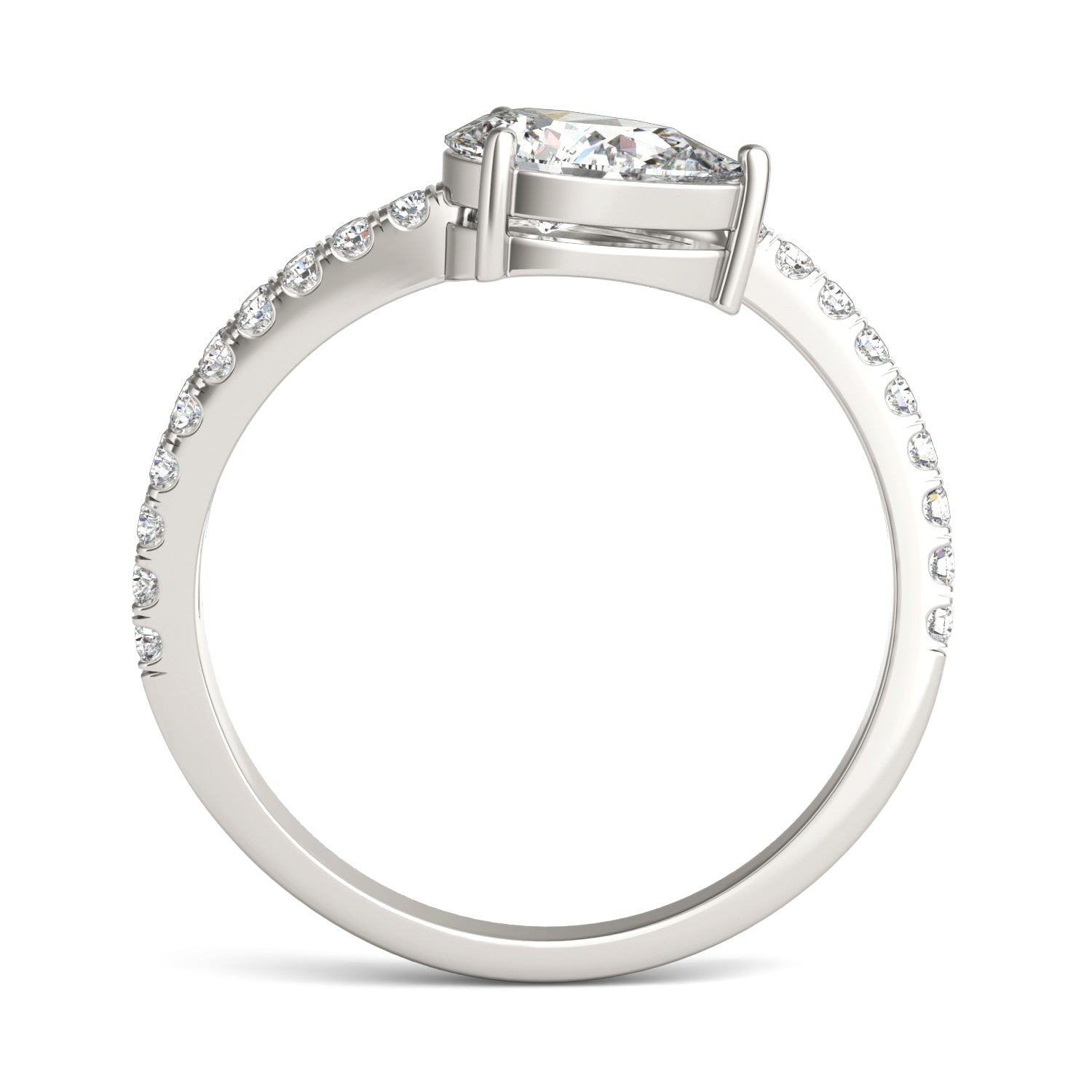 7/8 CTW Pear Caydia® Lab Grown Diamond Open Fashion Ring