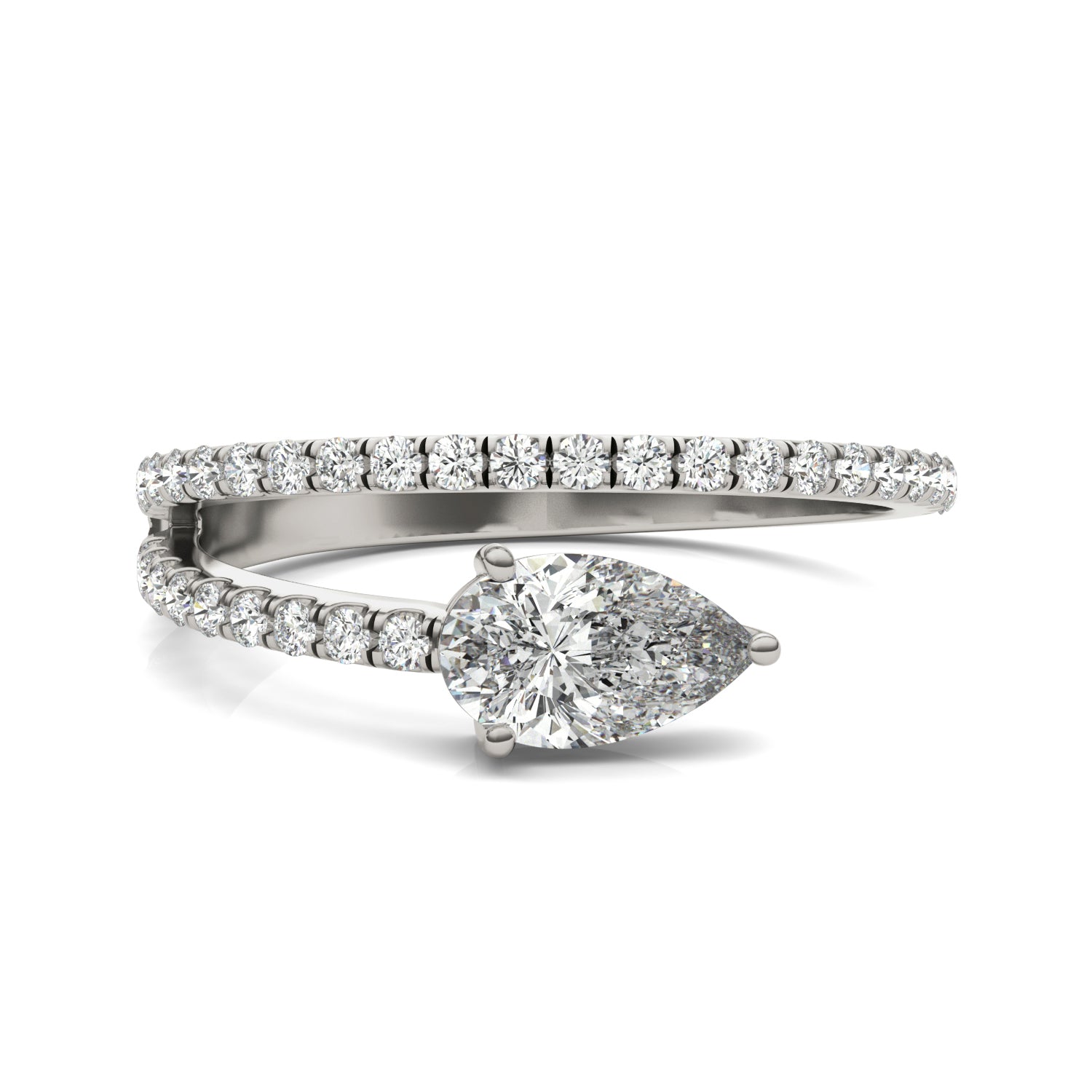 7/8 CTW Pear Caydia® Lab Grown Diamond Open Fashion Ring