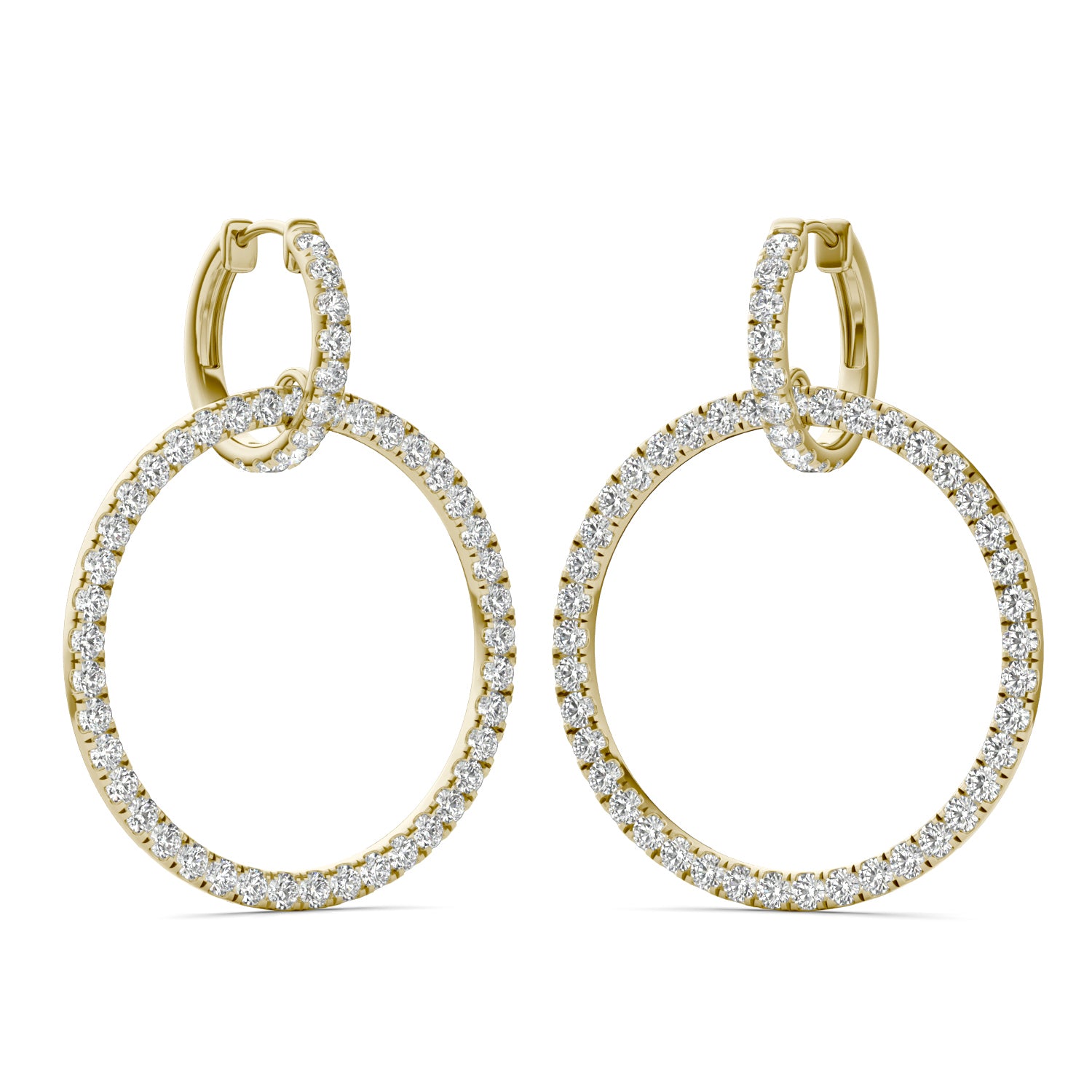 2 1/2 CTW Round Caydia® Lab Grown Diamond Geometric Statement Earrings