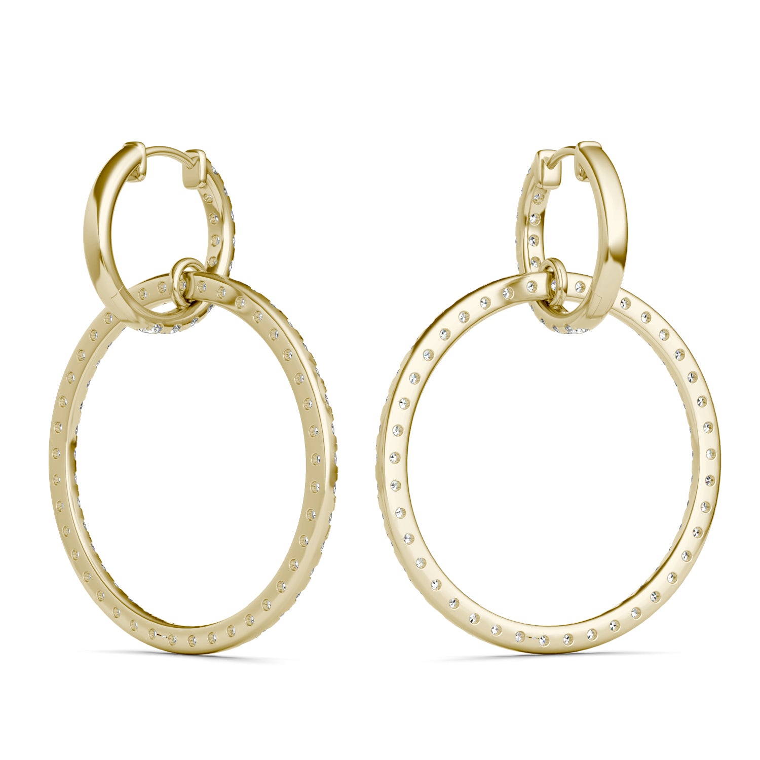 2 1/2 CTW Round Caydia® Lab Grown Diamond Geometric Statement Earrings