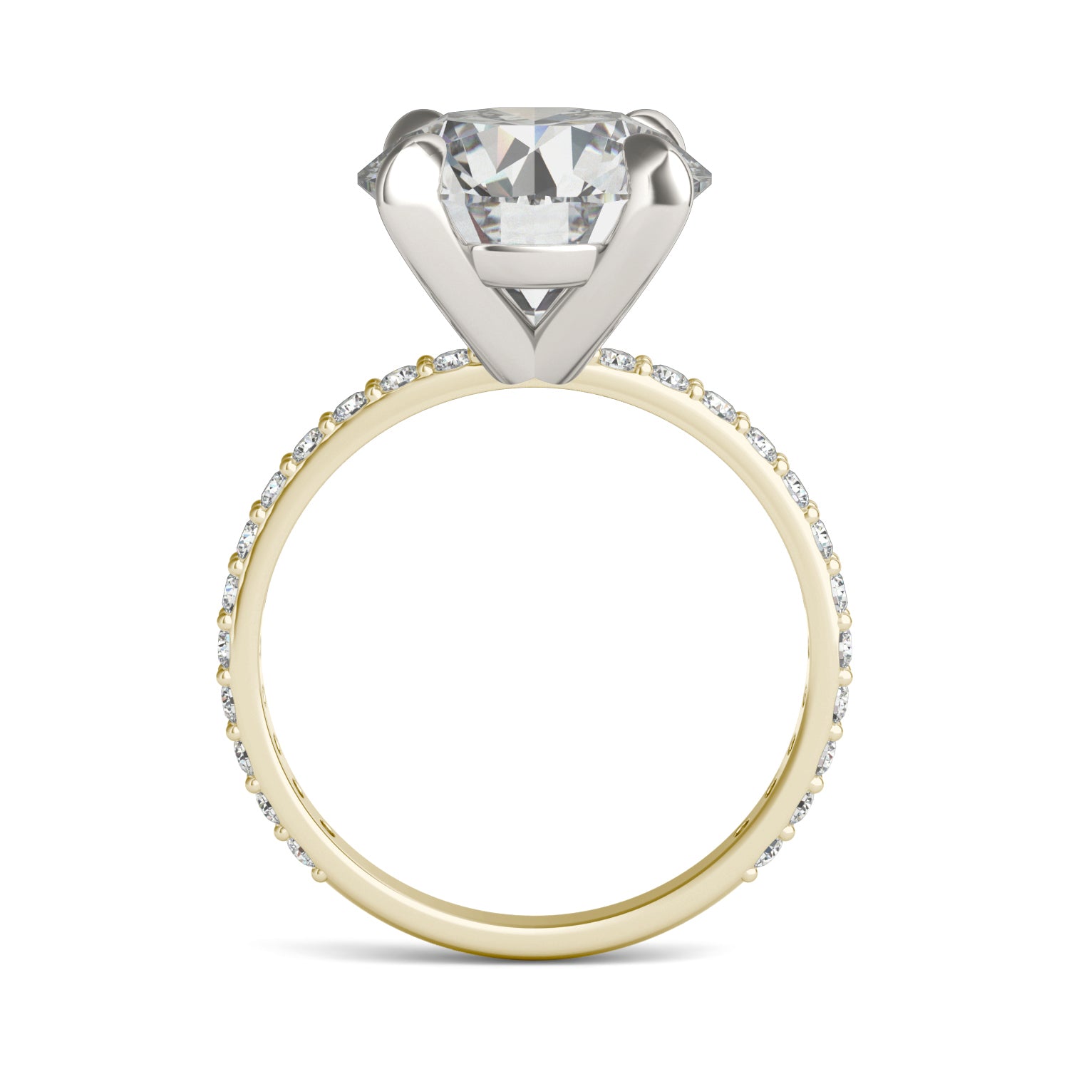 5 2/5 CTW Round Caydia® Lab Grown Diamond Classic Solitaire with Side Accents Ring