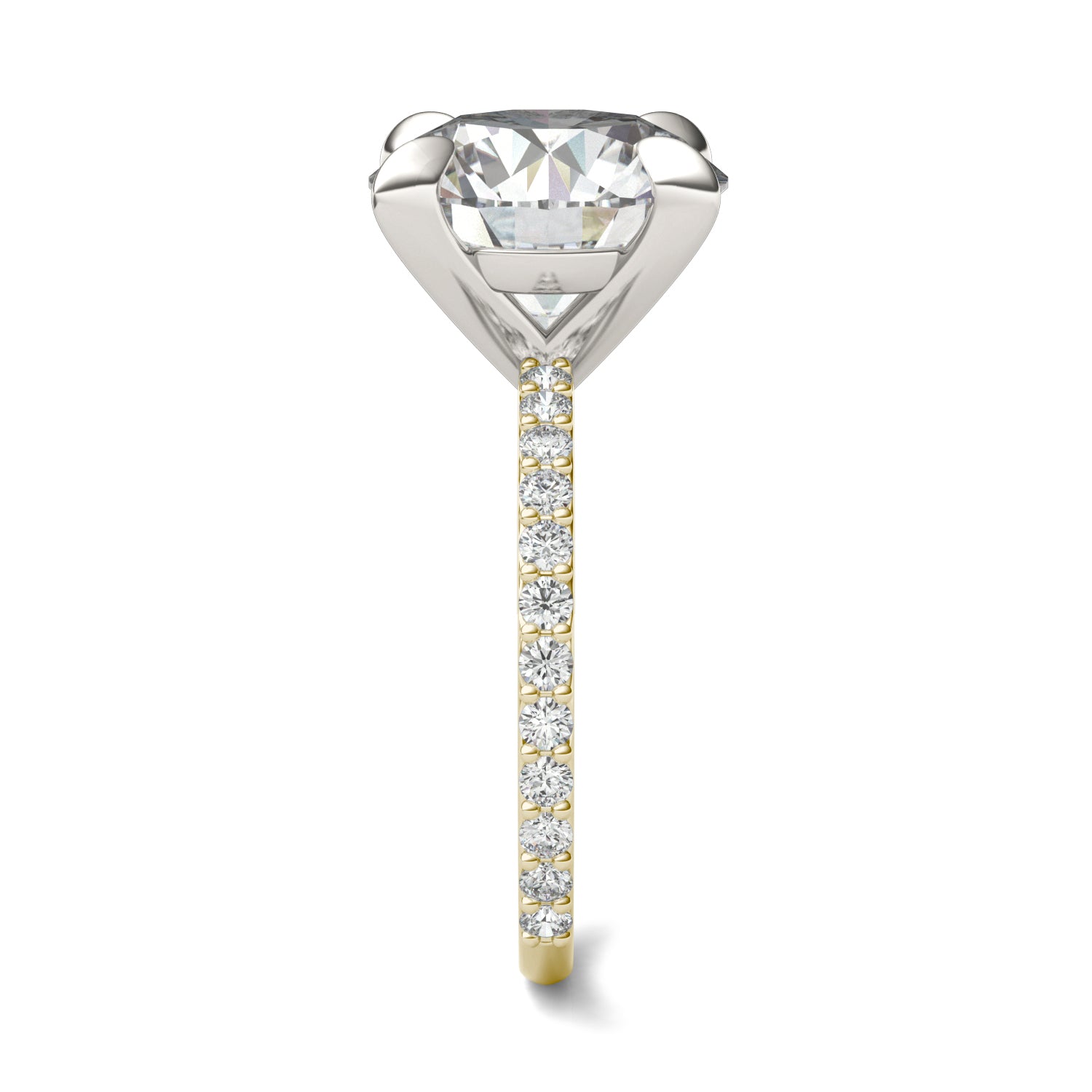 5 2/5 CTW Round Caydia® Lab Grown Diamond Classic Solitaire with Side Accents Ring
