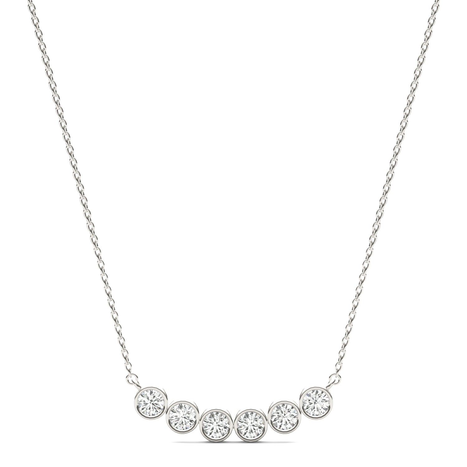 0.96 CTW DEW Round Forever Classic™ Moissanite Necklace