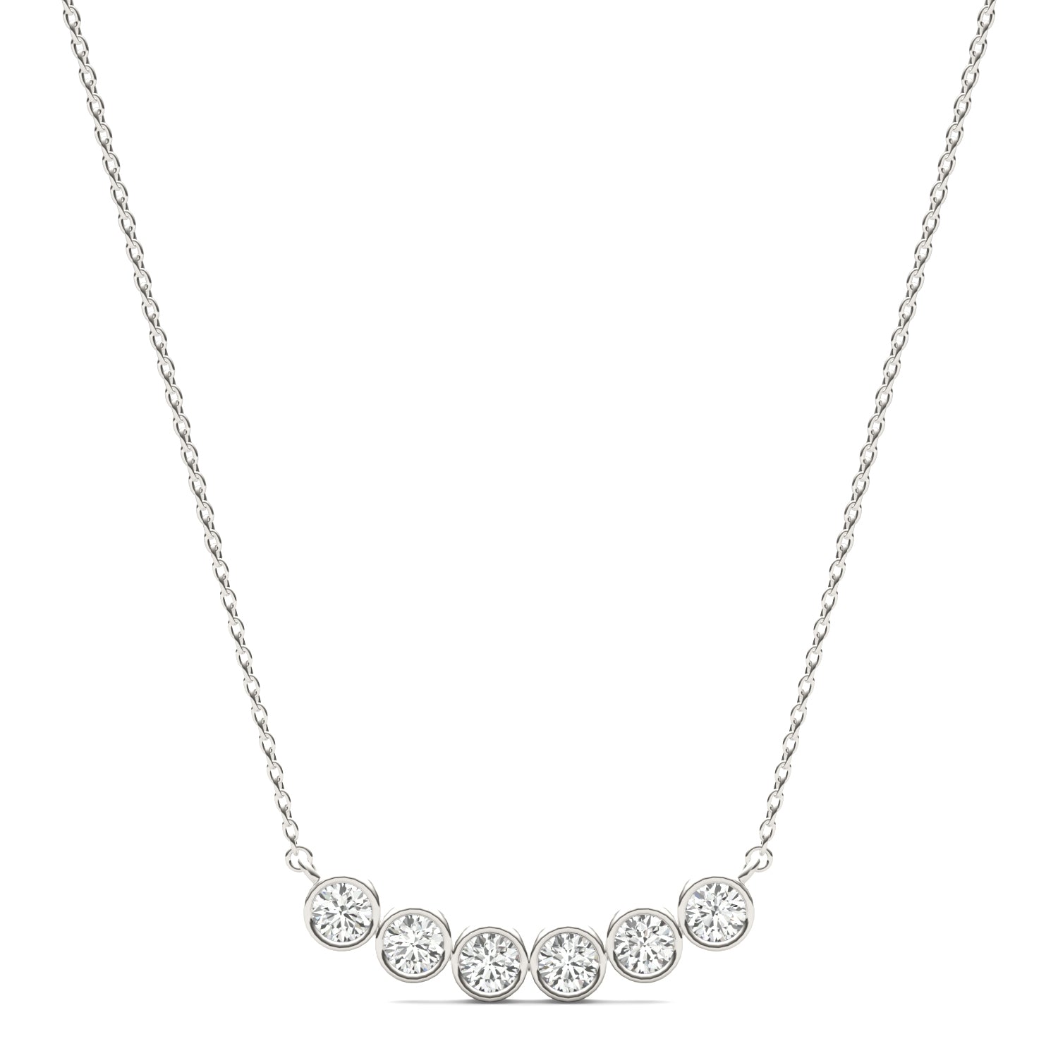 0.96 CTW DEW Round Forever Classic™ Moissanite Necklace