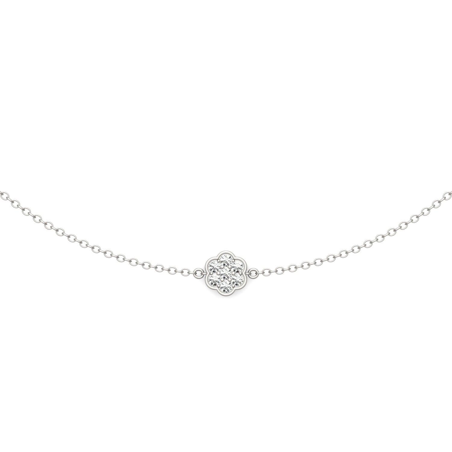 0.53 CTW DEW Round Forever Classic™ Moissanite Necklace