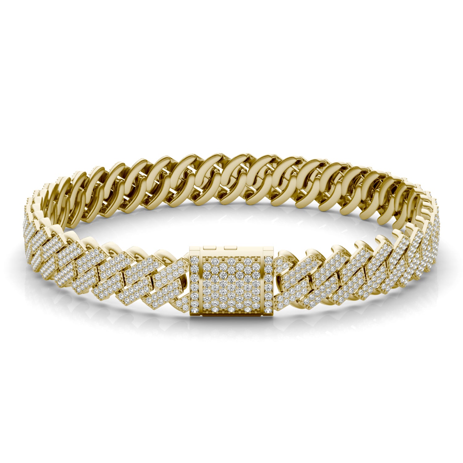 8 1/15 CTW Round Caydia® Lab Grown Diamond Cuban Link 8in Bracelet