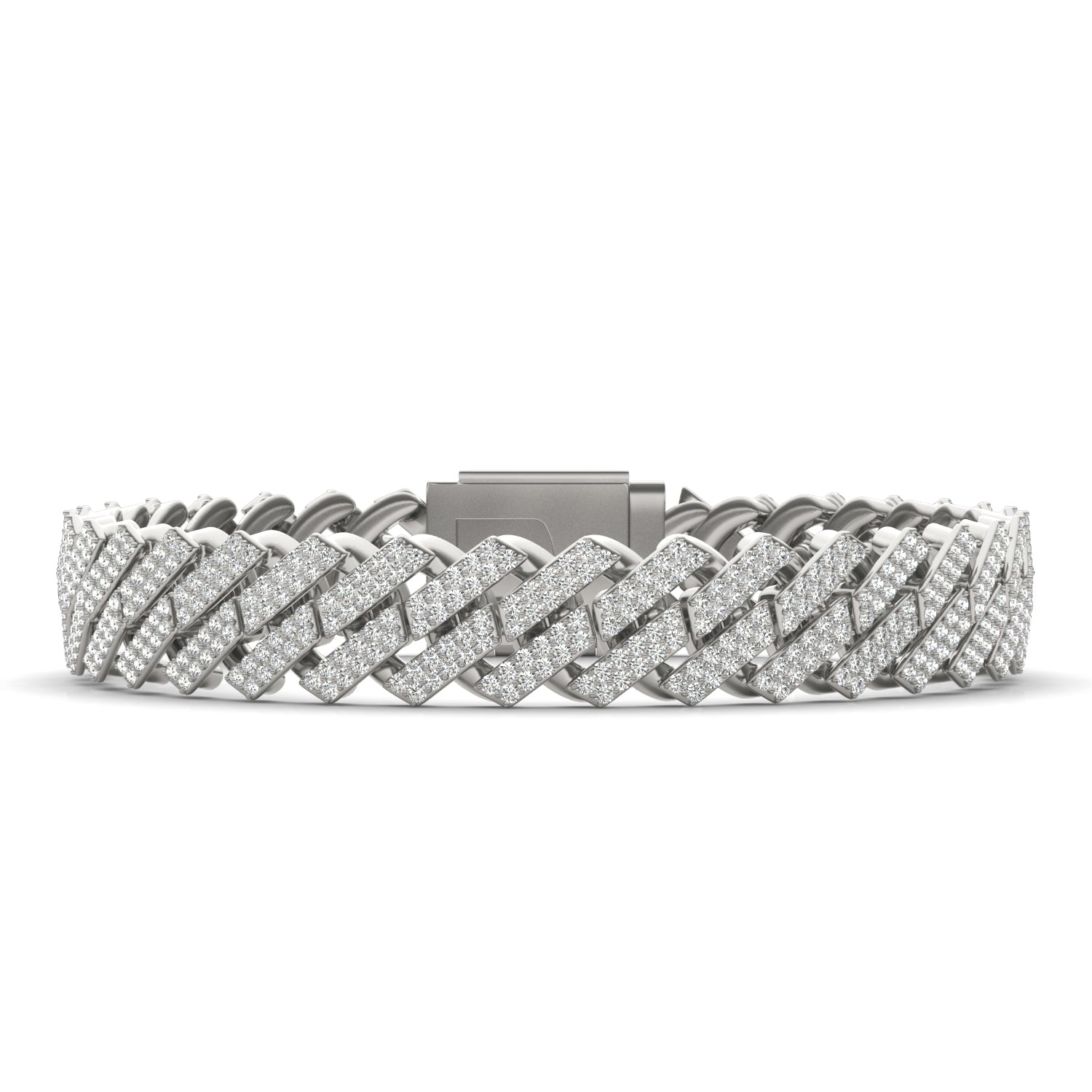 8 1/8 CTW Round Caydia® Lab Grown Diamond Cuban Link 8in Bracelet