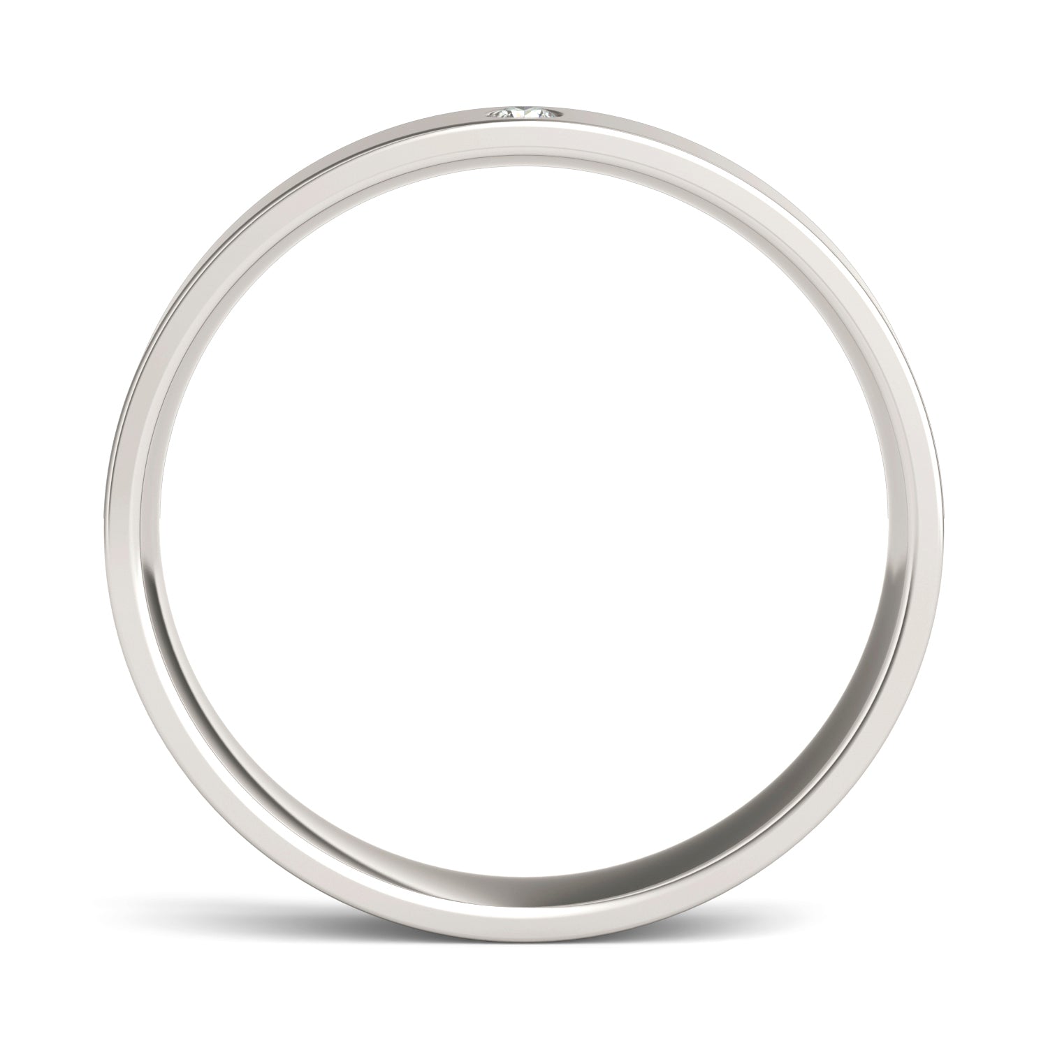 0.03 CTW DEW Round Caydia® Lab Grown Diamond Solitaire Comfort-Fit 4MM Ring