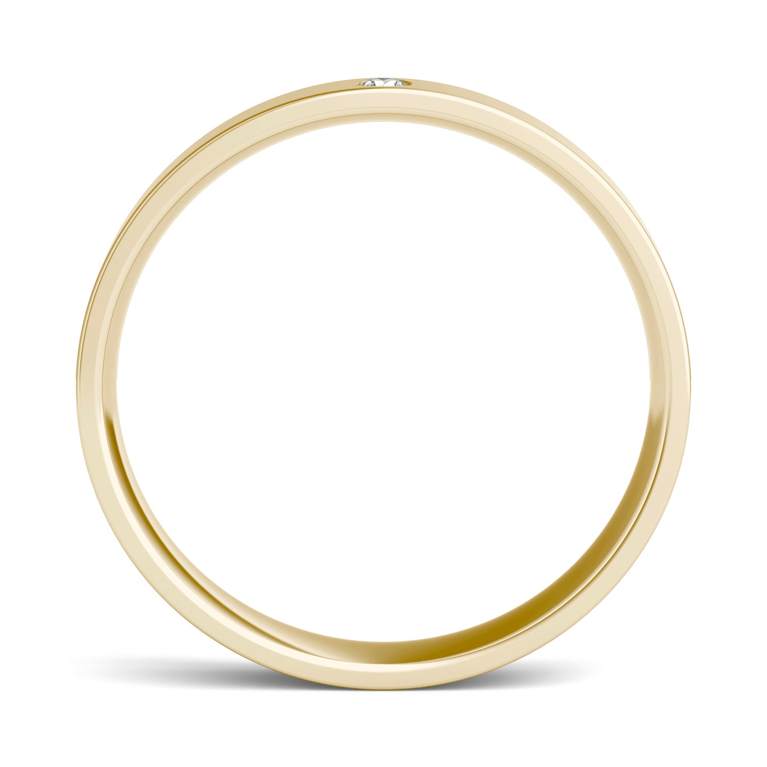 0.03 CTW DEW Round Caydia® Lab Grown Diamond Solitaire Comfort-Fit 4MM Ring