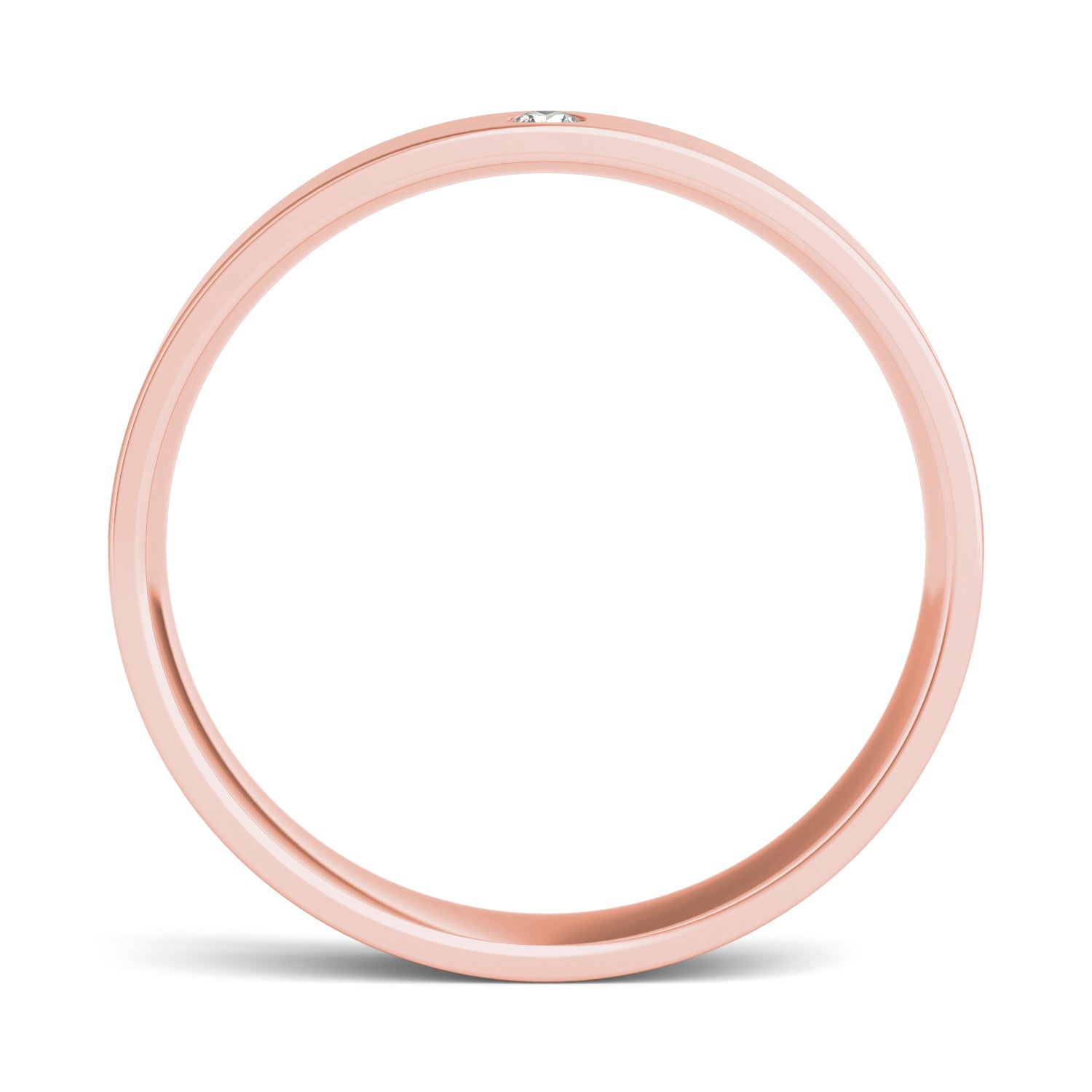 0.03 CTW DEW Round Caydia® Lab Grown Diamond Solitaire Comfort-Fit 4MM Ring