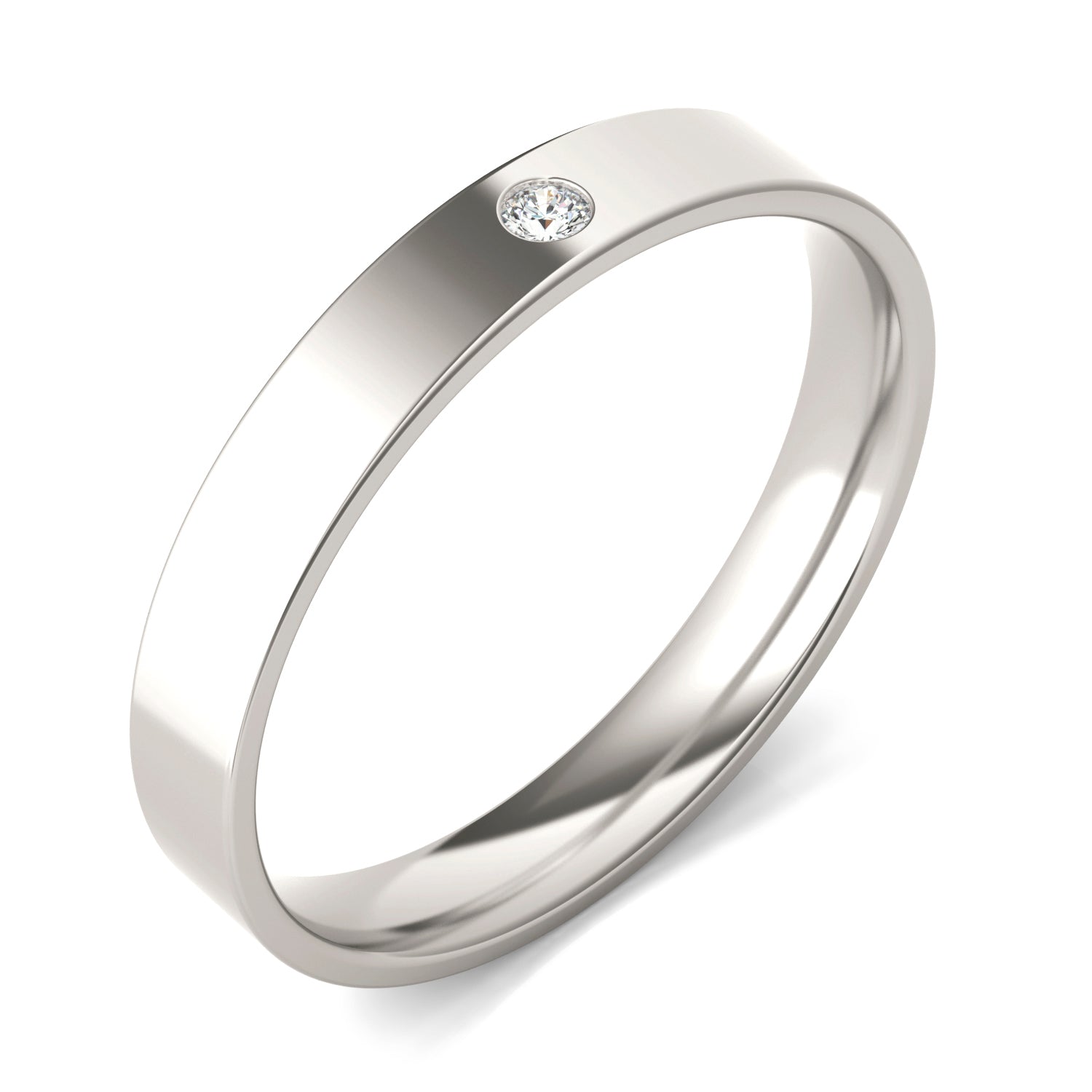 0.03 CTW DEW Round Caydia® Lab Grown Diamond Solitaire Comfort-Fit 5MM Ring