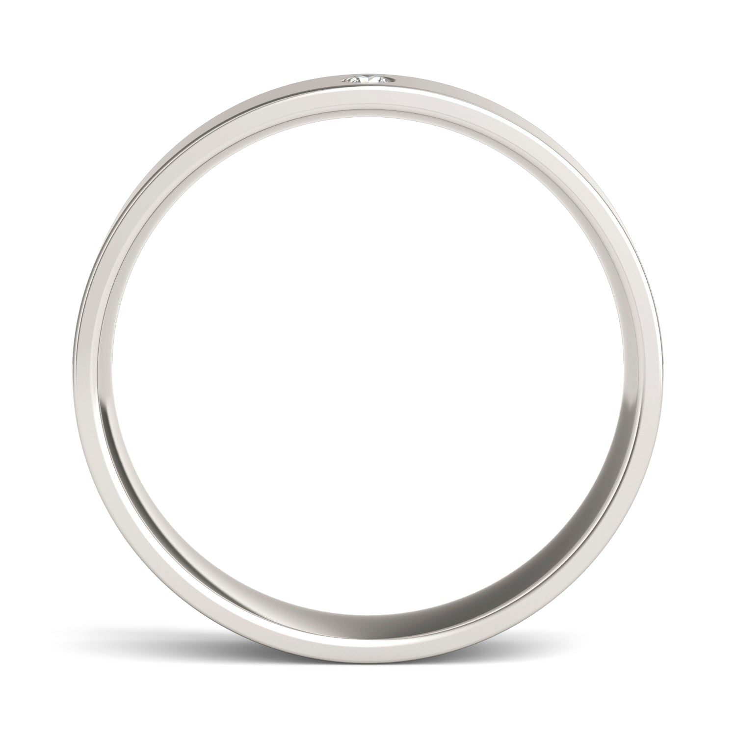 0.03 CTW DEW Round Caydia® Lab Grown Diamond Solitaire Comfort-Fit 5MM Ring