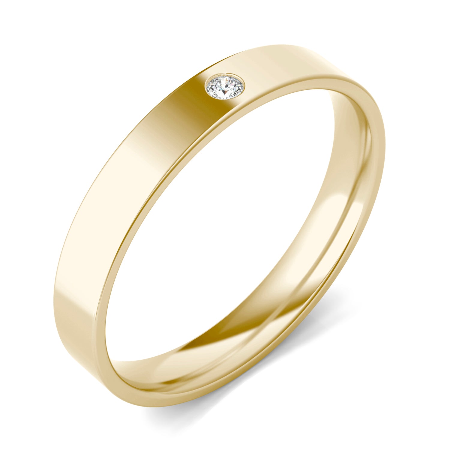 0.03 CTW DEW Round Caydia® Lab Grown Diamond Solitaire Comfort-Fit 5MM Ring