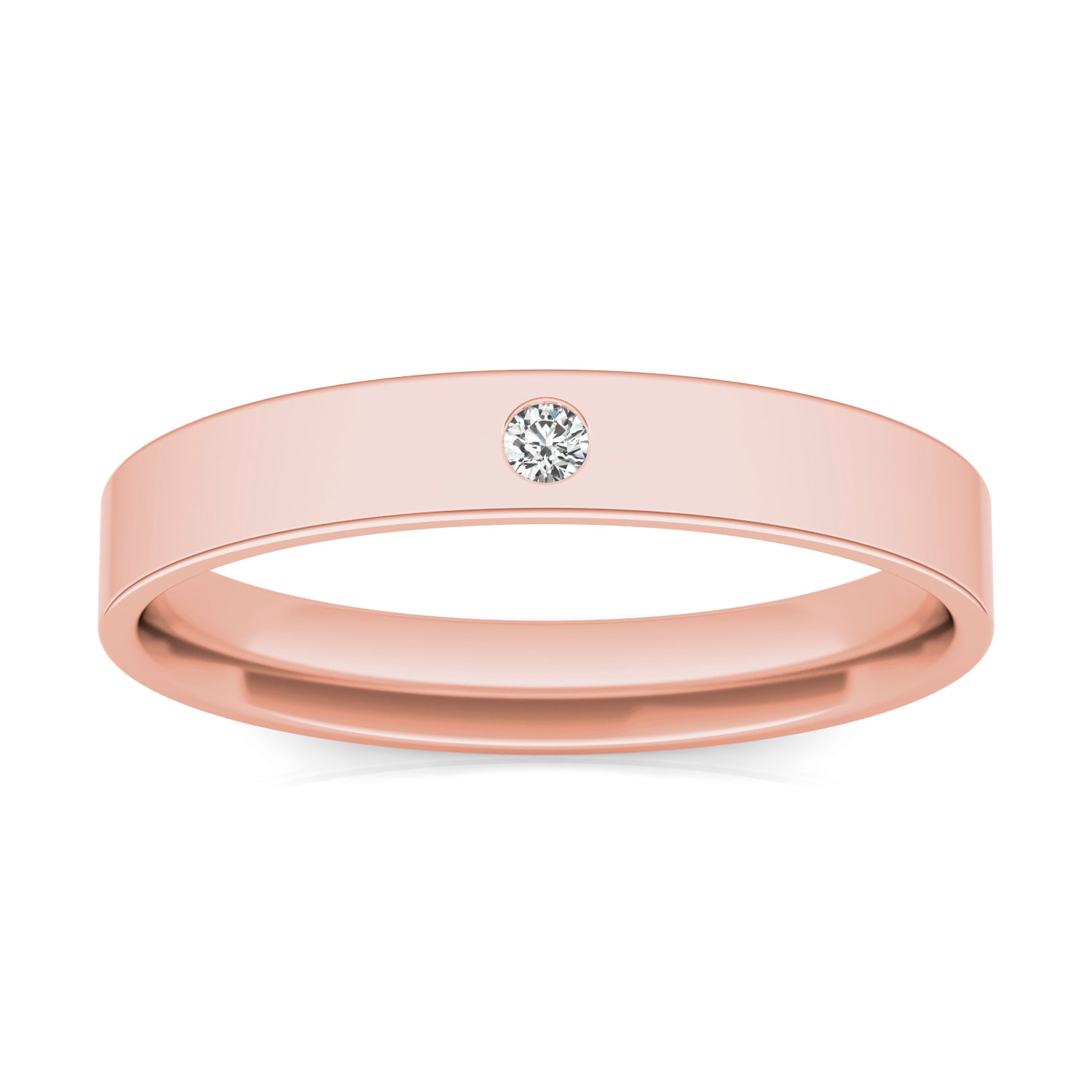 0.03 CTW DEW Round Caydia® Lab Grown Diamond Solitaire Comfort-Fit 5MM Ring