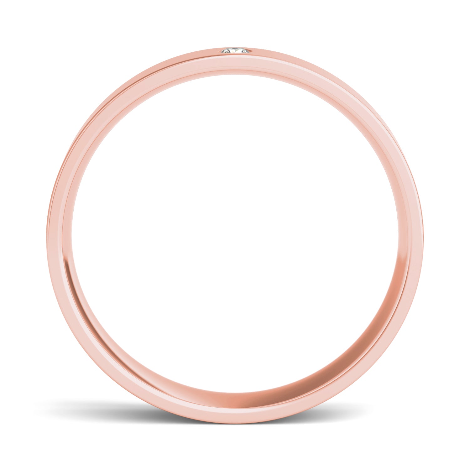 0.03 CTW DEW Round Caydia® Lab Grown Diamond Solitaire Comfort-Fit 5MM Ring