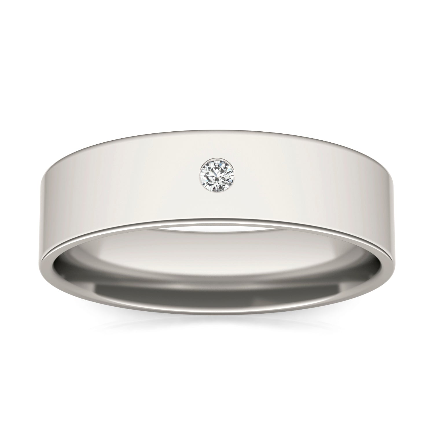 0.03 CTW DEW Round Caydia® Lab Grown Diamond Solitaire Comfort-Fit 7MM Ring