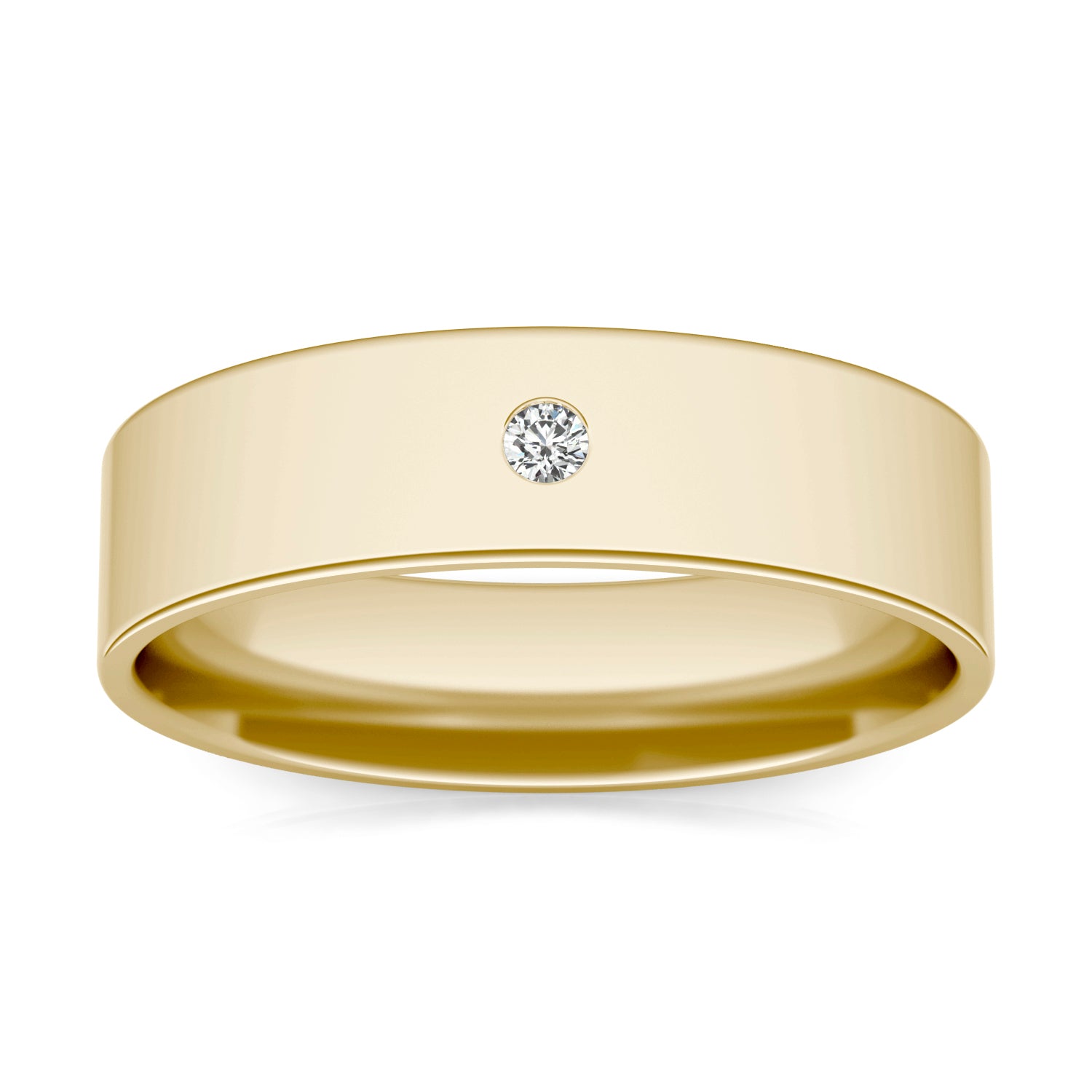 0.03 CTW DEW Round Caydia® Lab Grown Diamond Solitaire Comfort-Fit 7MM Ring