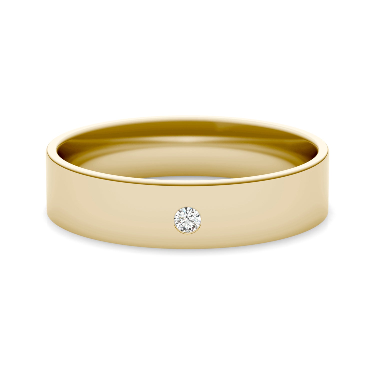 0.03 CTW DEW Round Caydia® Lab Grown Diamond Solitaire Comfort-Fit 7MM Ring