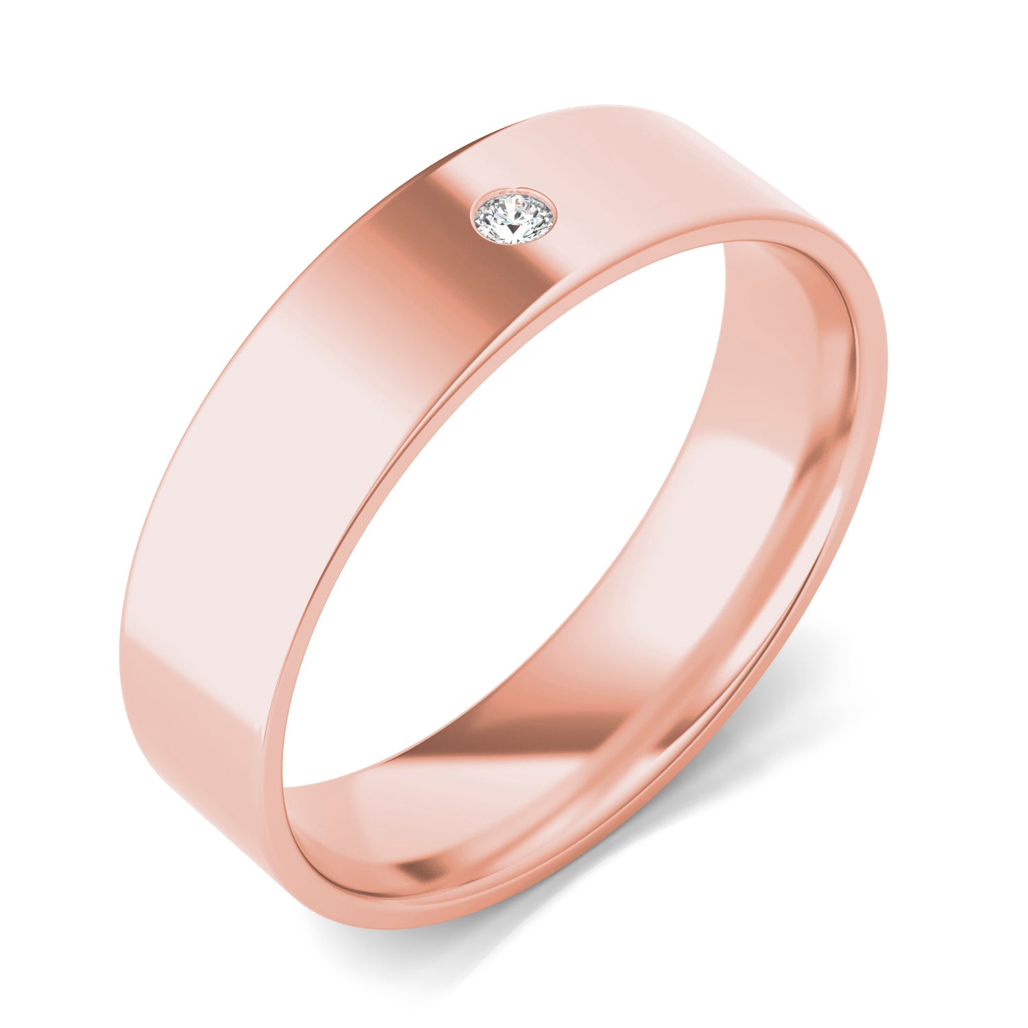 0.03 CTW DEW Round Caydia® Lab Grown Diamond Solitaire Comfort-Fit 7MM Ring