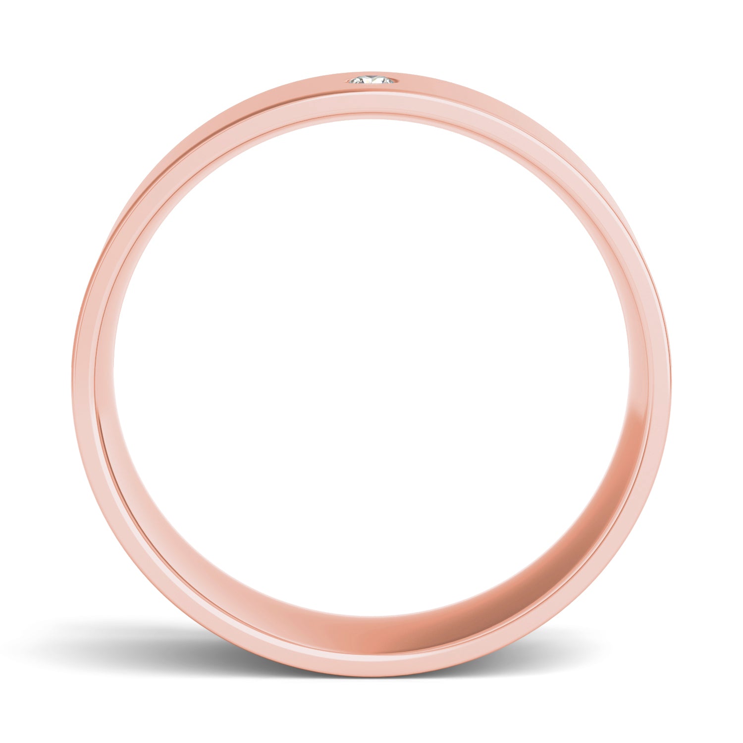 0.03 CTW DEW Round Caydia® Lab Grown Diamond Solitaire Comfort-Fit 7MM Ring