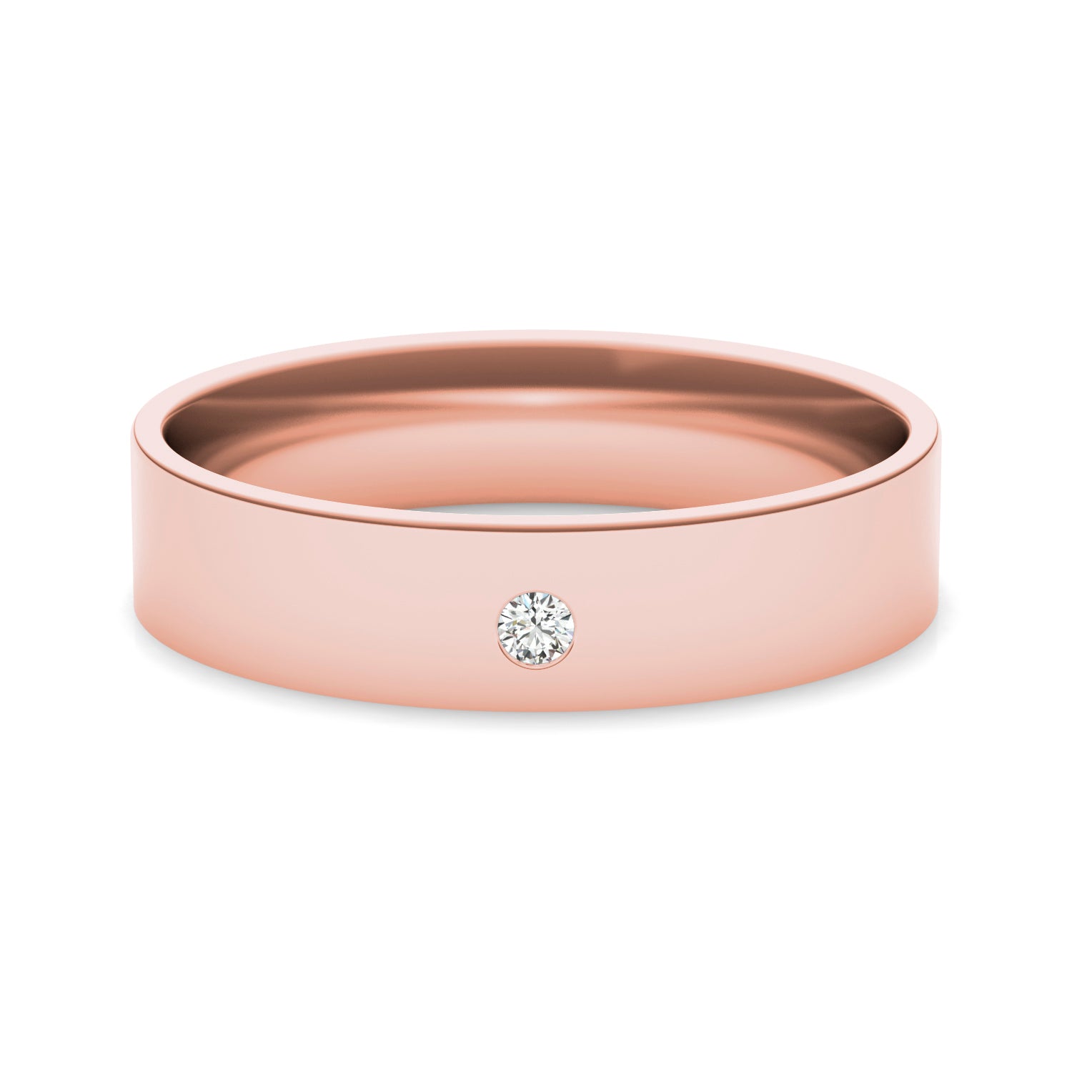 0.03 CTW DEW Round Caydia® Lab Grown Diamond Solitaire Comfort-Fit 7MM Ring