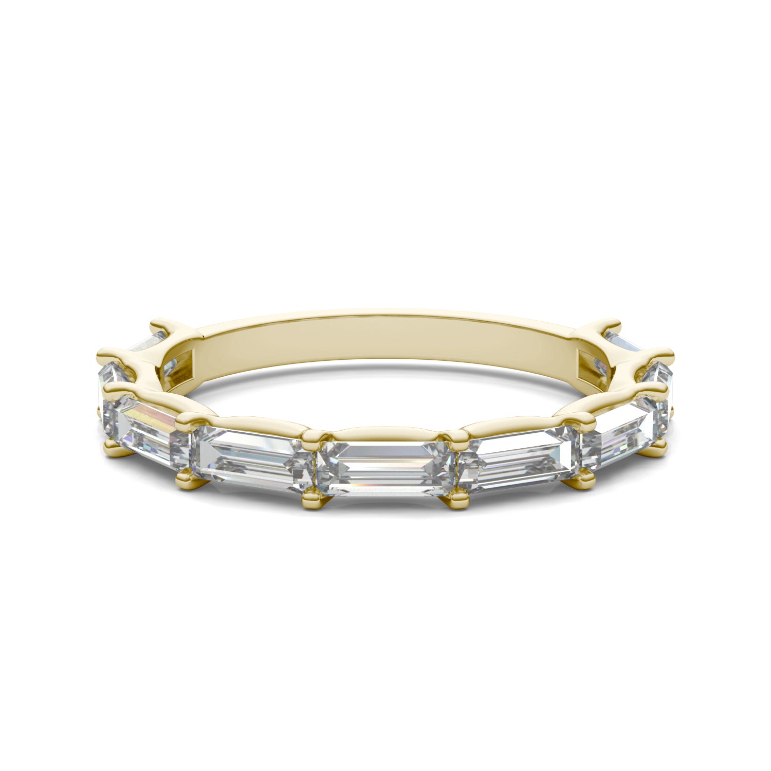 1 1/2 CTW Straight Baguette Caydia® Lab Grown Diamond East-West Set Anniversary Ring