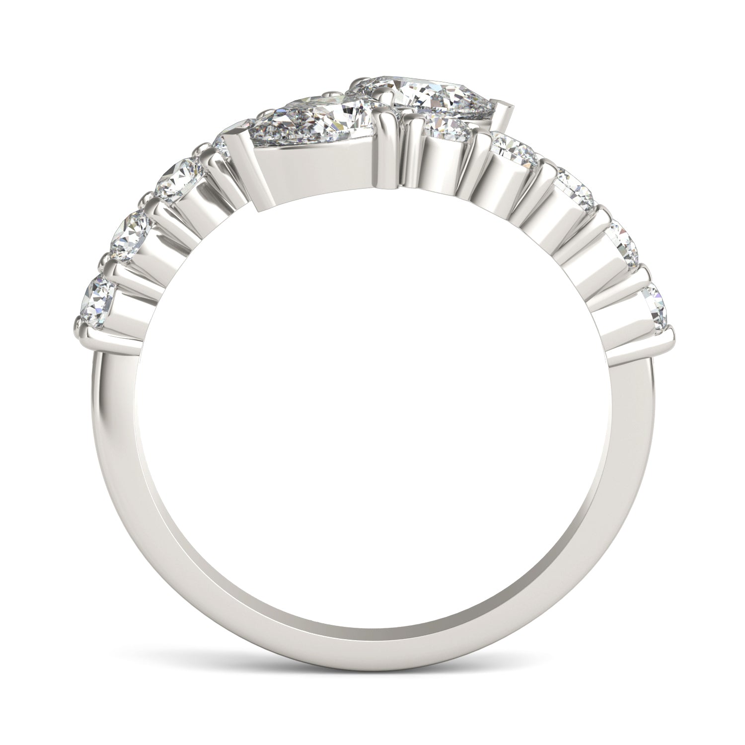 1 1/2 CTW Pear Caydia® Lab Grown Diamond Couture Bypass Fashion Ring