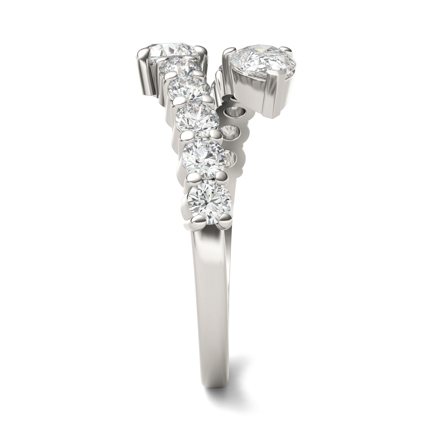 1 1/2 CTW Pear Caydia® Lab Grown Diamond Couture Bypass Fashion Ring