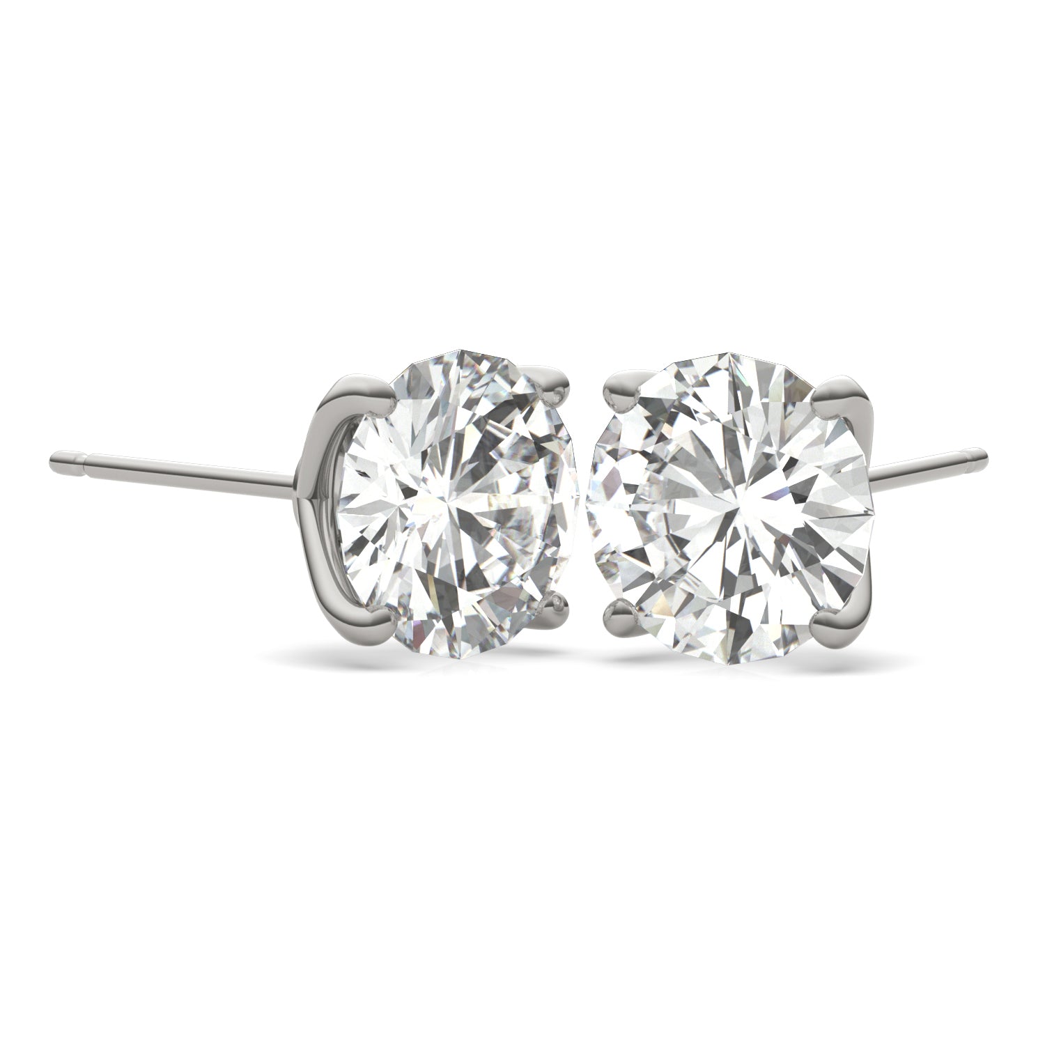 7.20 CTW DEW Round Forever One™ Moissanite Four Prong Martini Stud Earrings