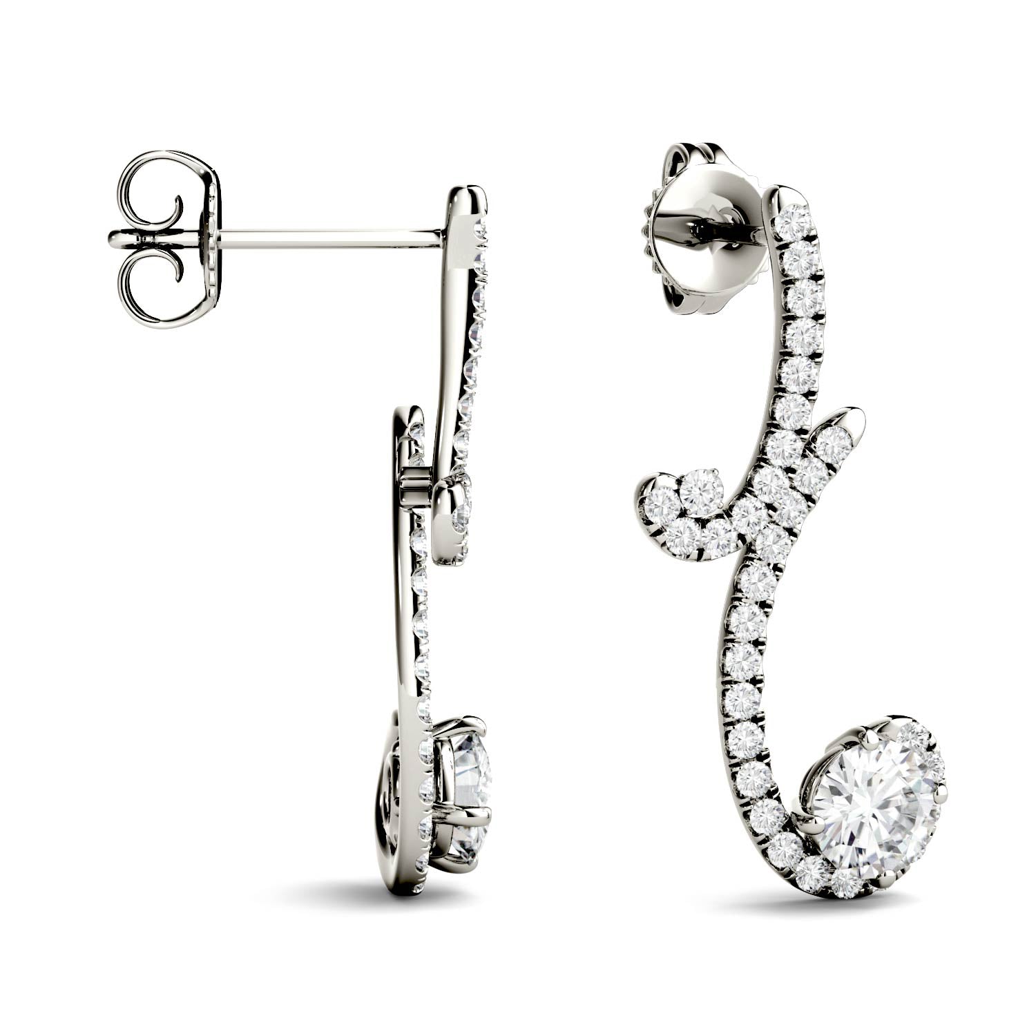 1.67 CTW DEW Round Forever Classic™ Moissanite Earrings