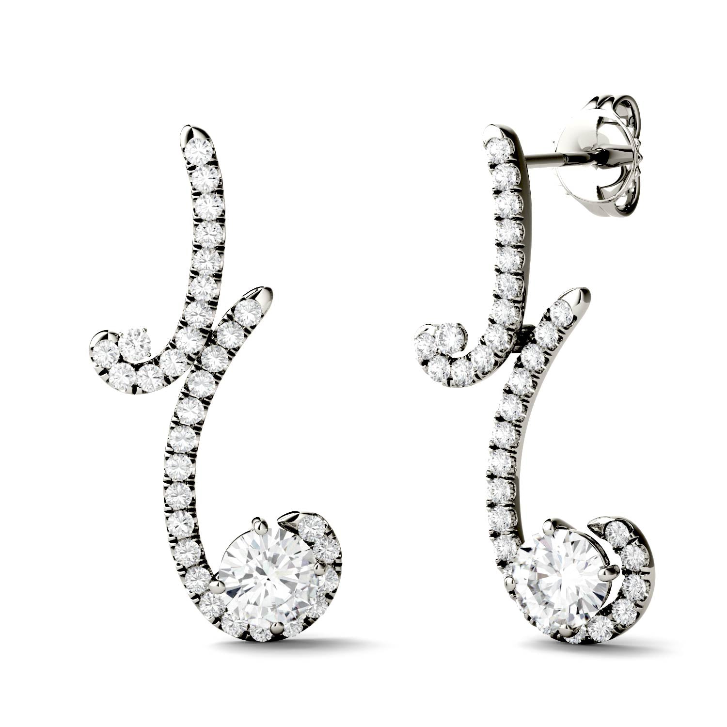 1.67 CTW DEW Round Forever Classic™ Moissanite Earrings
