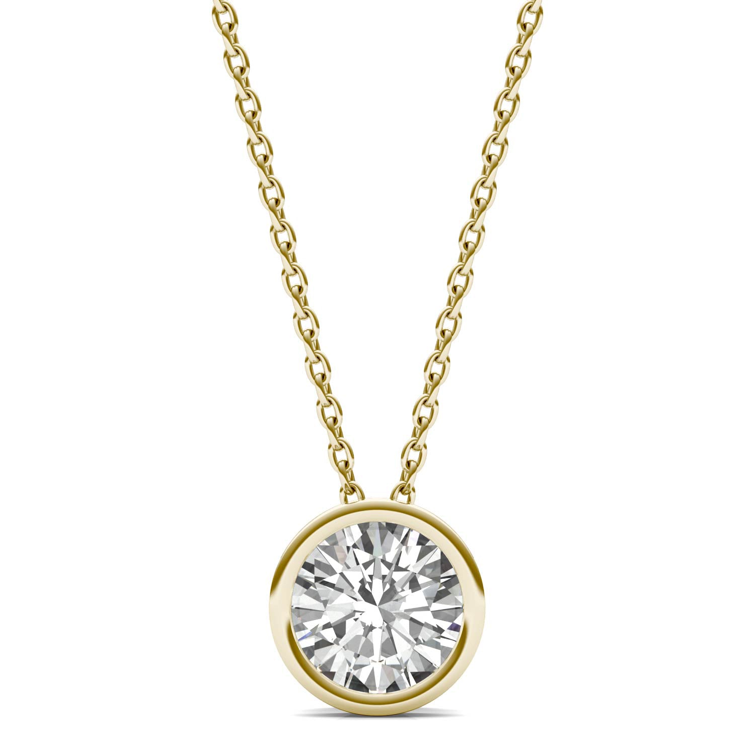 1.00 CTW DEW Round Forever Bright™ Moissanite Necklace