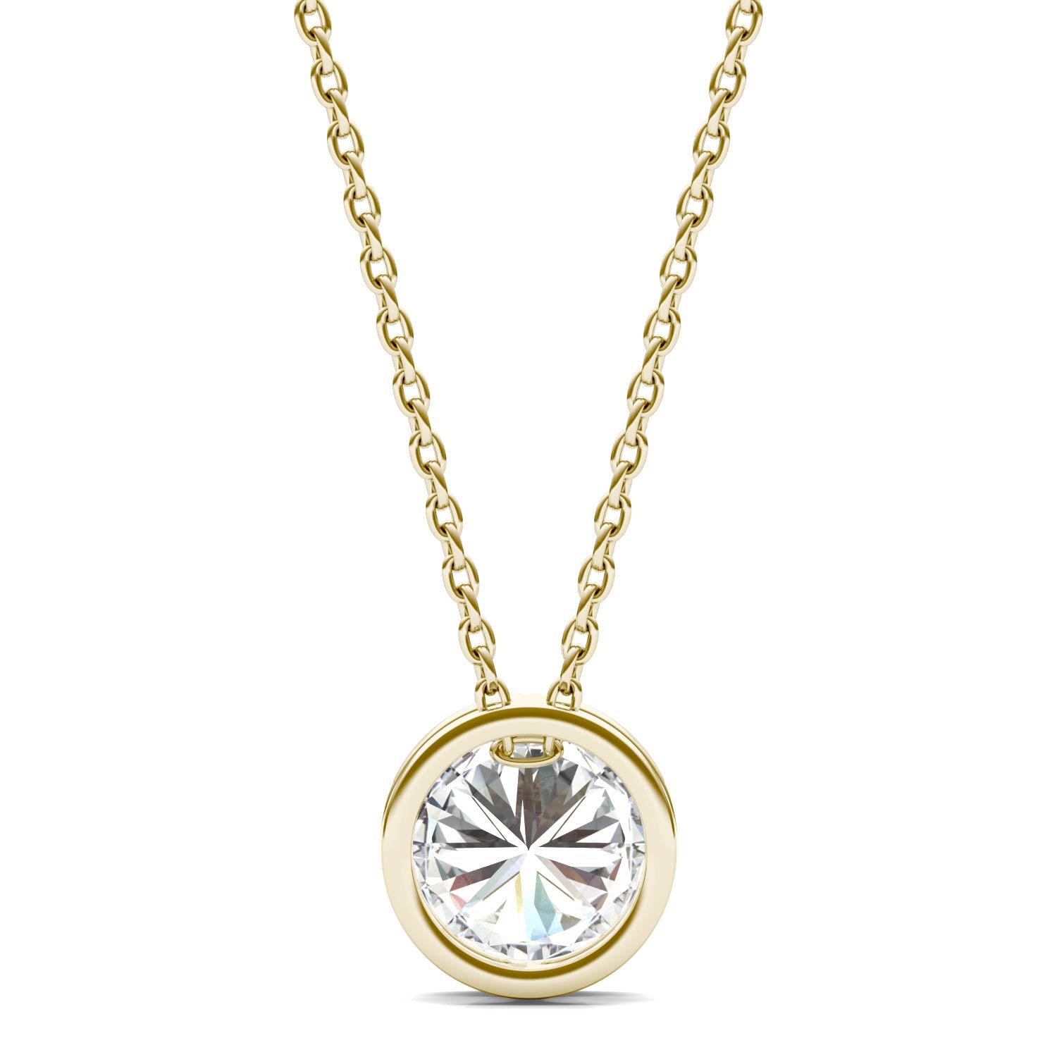 1.00 CTW DEW Round Forever Bright™ Moissanite Necklace
