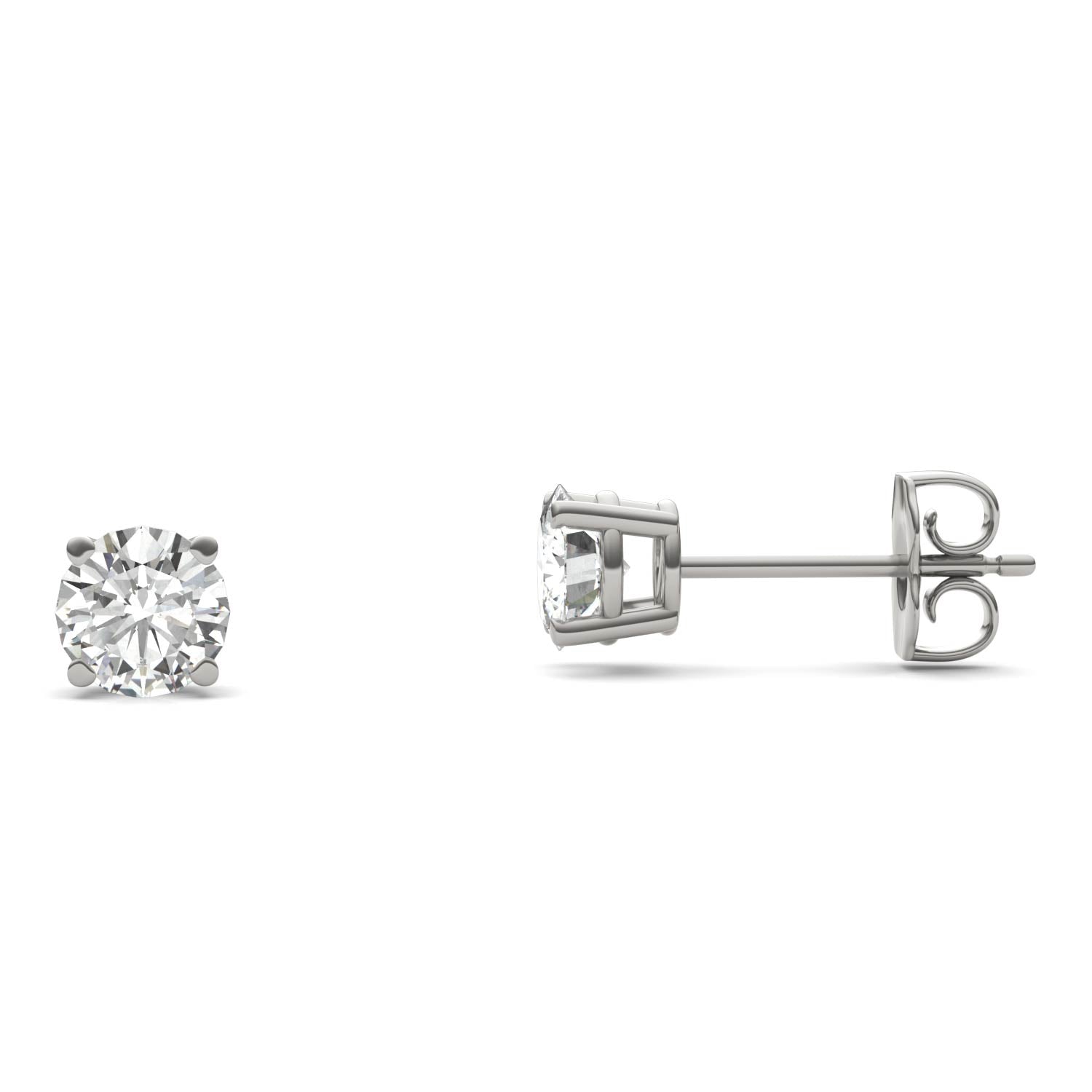 1.00 CTW DEW Round Forever Bright™ Moissanite Earrings