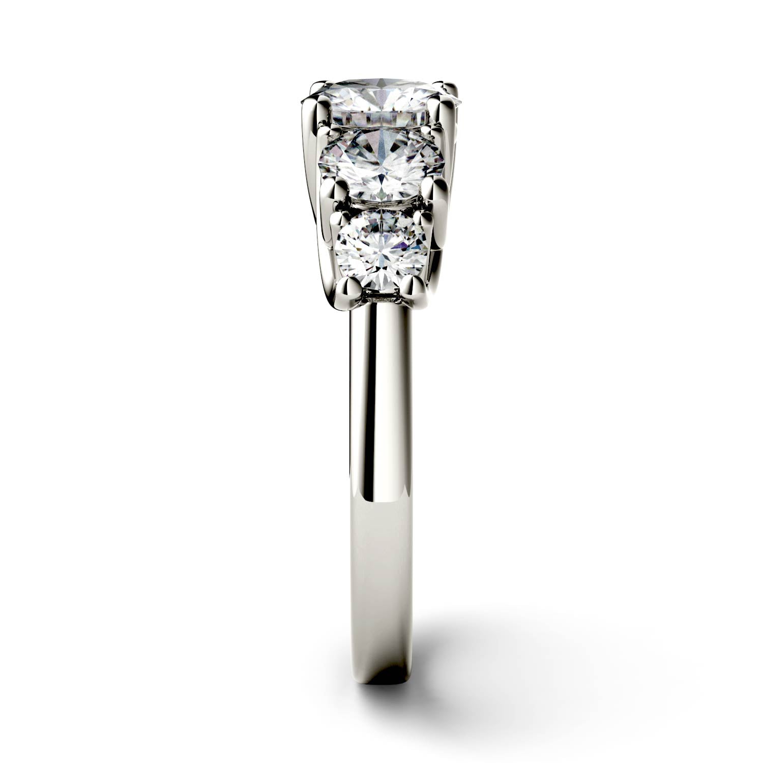 2.32 CTW DEW Round Forever One™ Moissanite Five Stone Trellis Fashion Ring