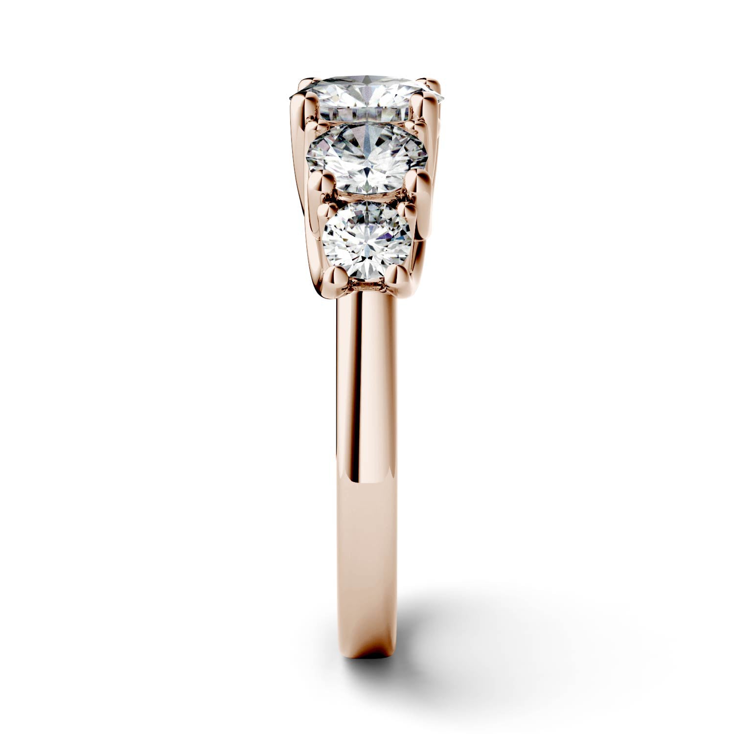 2.32 CTW DEW Round Forever One™ Moissanite Five Stone Trellis Fashion Ring