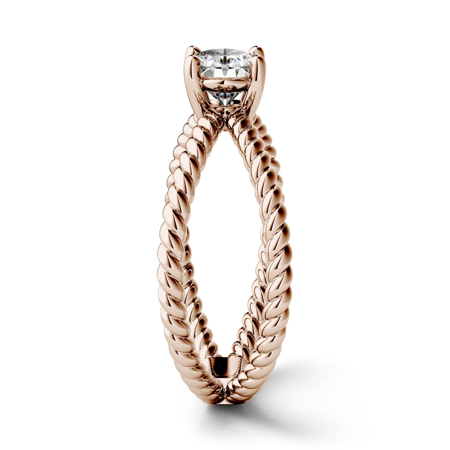 0.90 CTW DEW Oval Forever One™ Moissanite Split Shank Fashion Ring