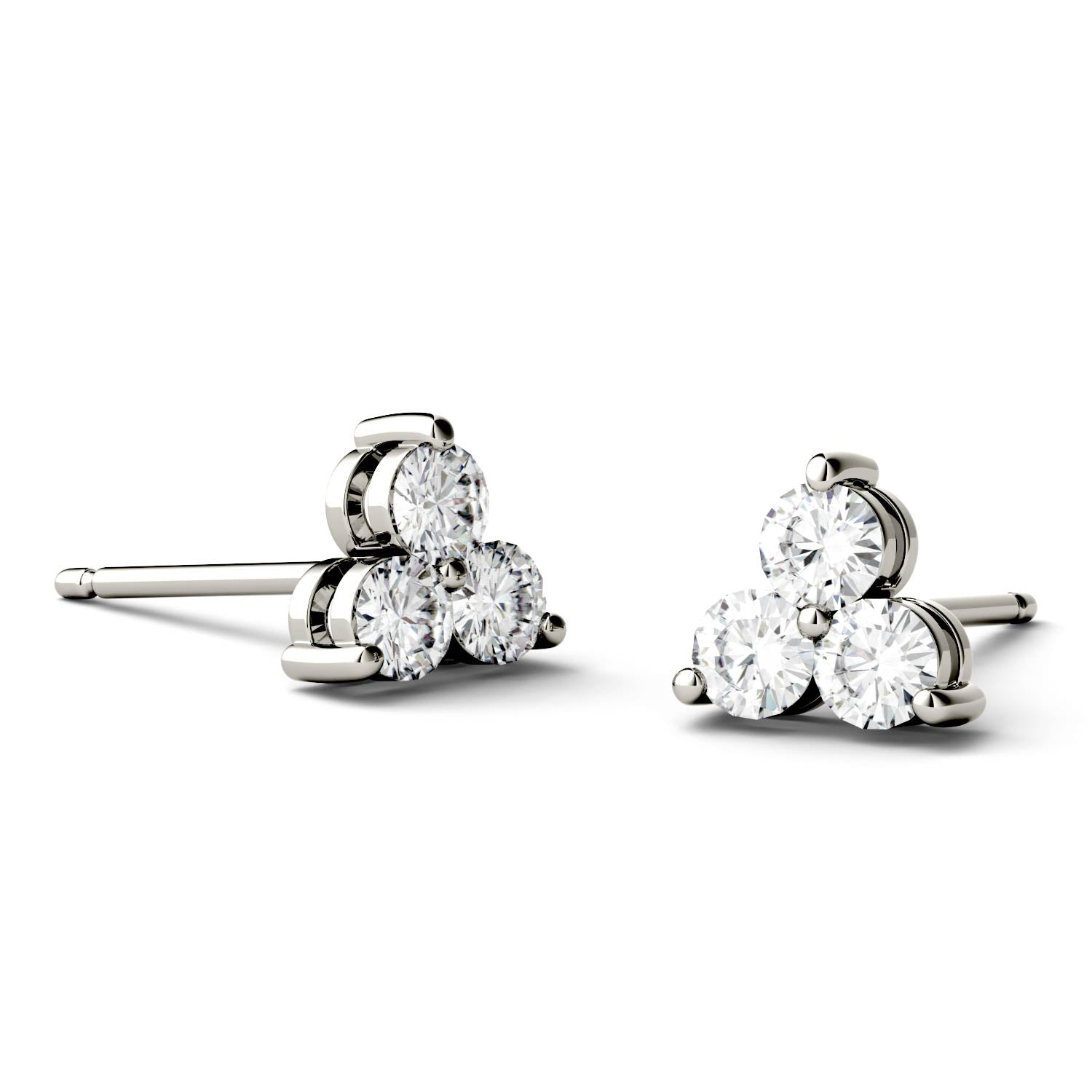0.36 CTW DEW Round Forever One™ Moissanite Trio Stud Earrings