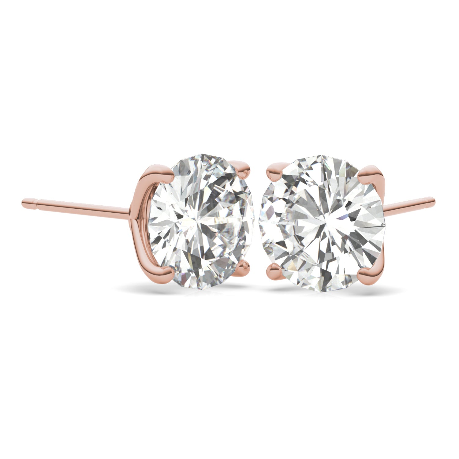 7.20 CTW DEW Round Forever One™ Moissanite Four Prong Martini Stud Earrings