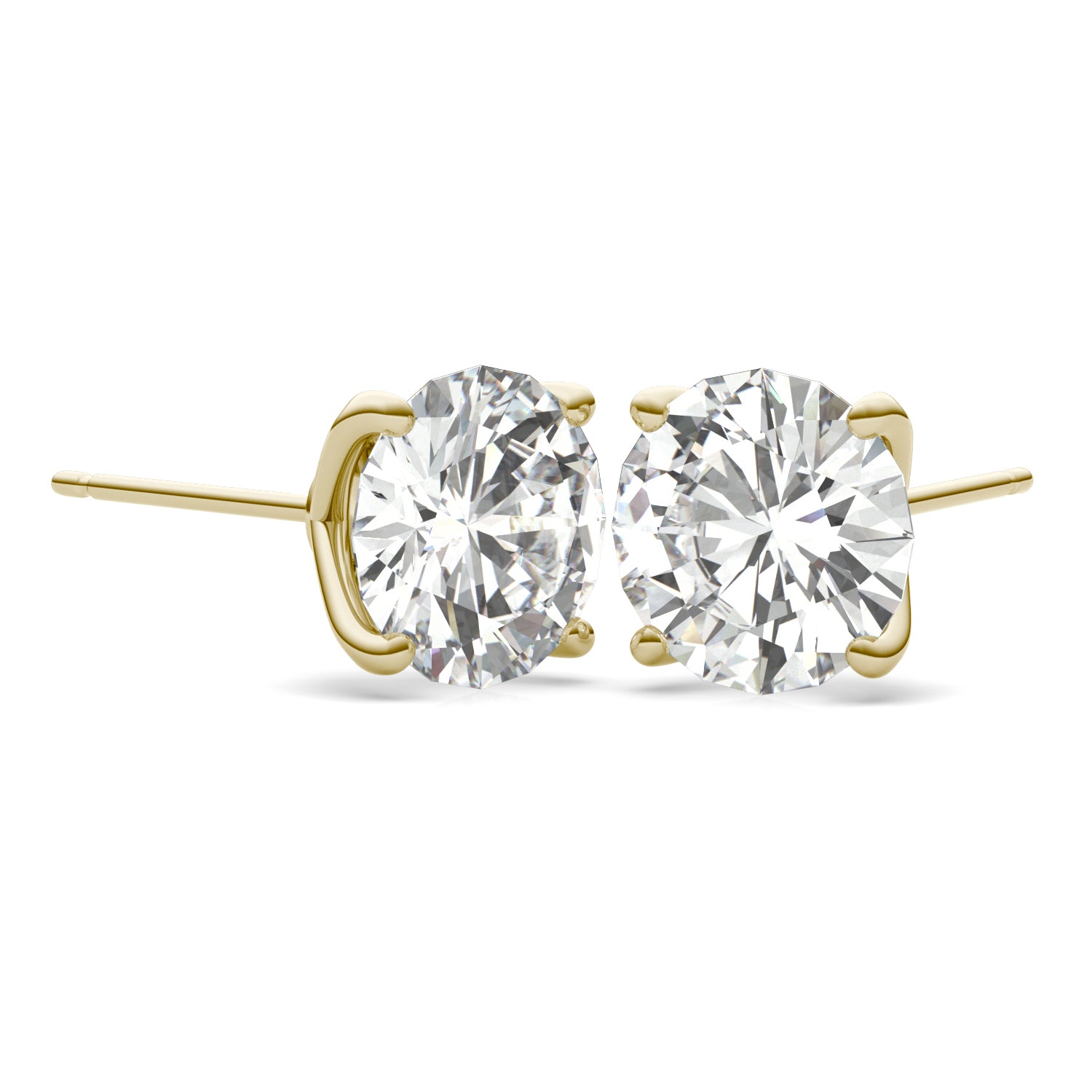 7.20 CTW DEW Round Forever One™ Moissanite Four Prong Martini Stud Earrings
