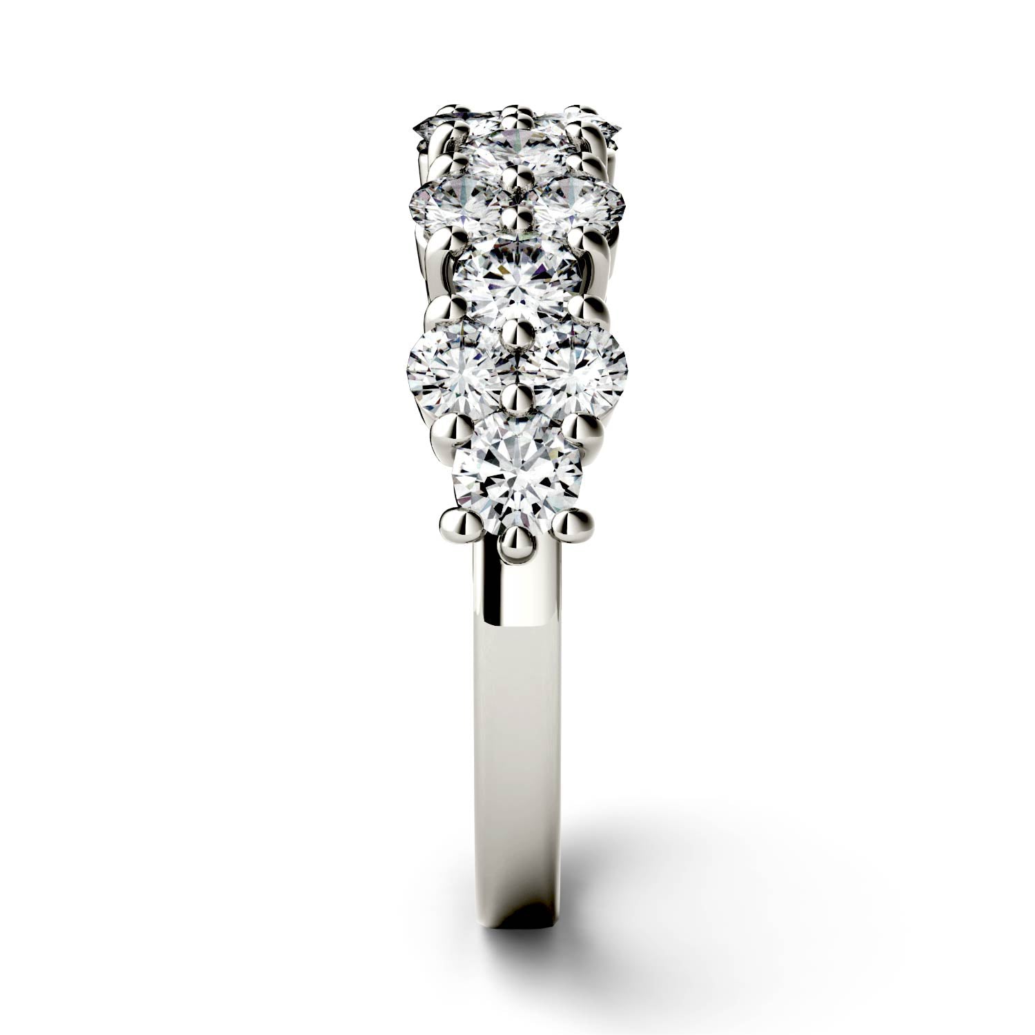 1.20 CTW DEW Round Forever Bright™ Moissanite Shared Prong Ring