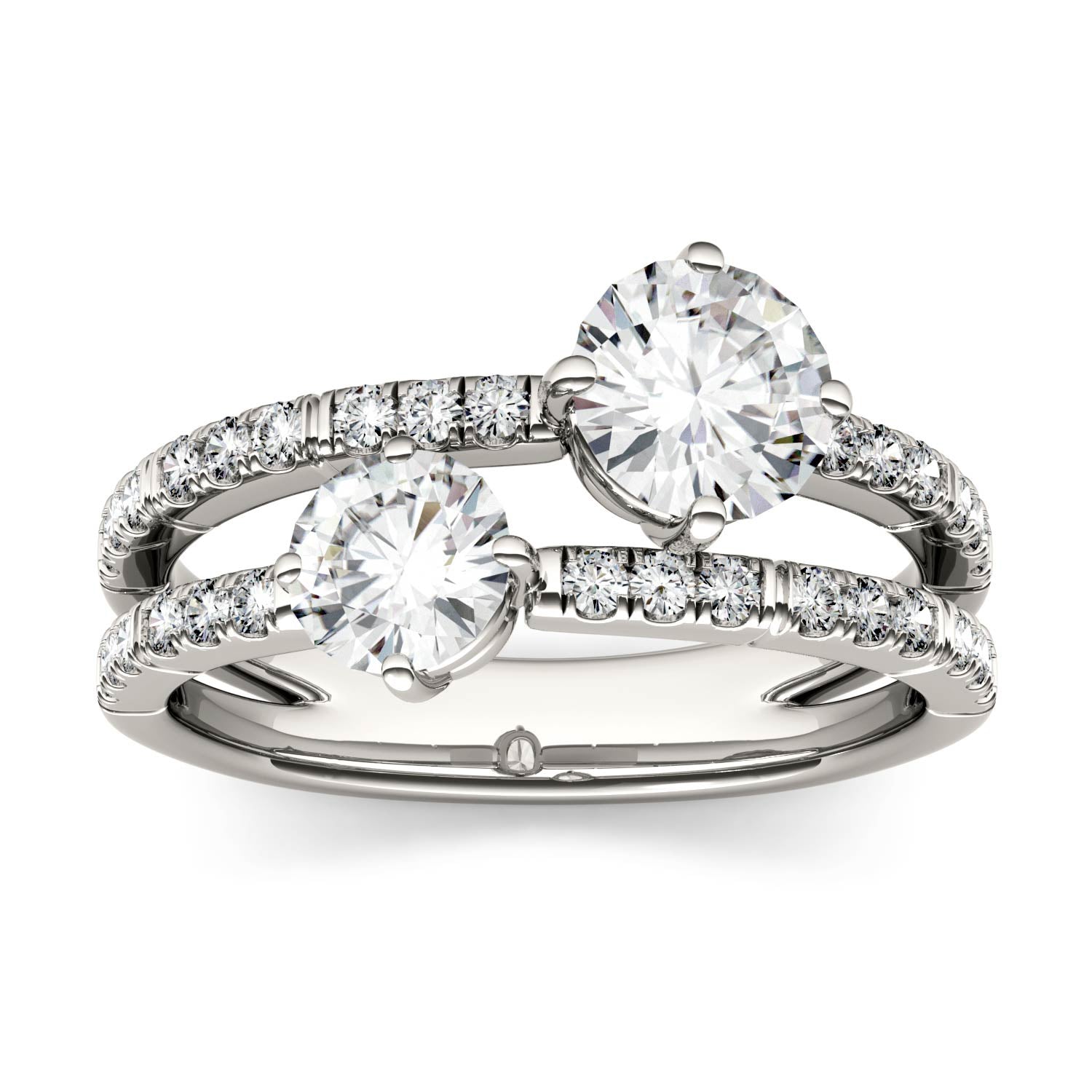 1.60 CTW DEW Round Forever Bright™ Moissanite Ring