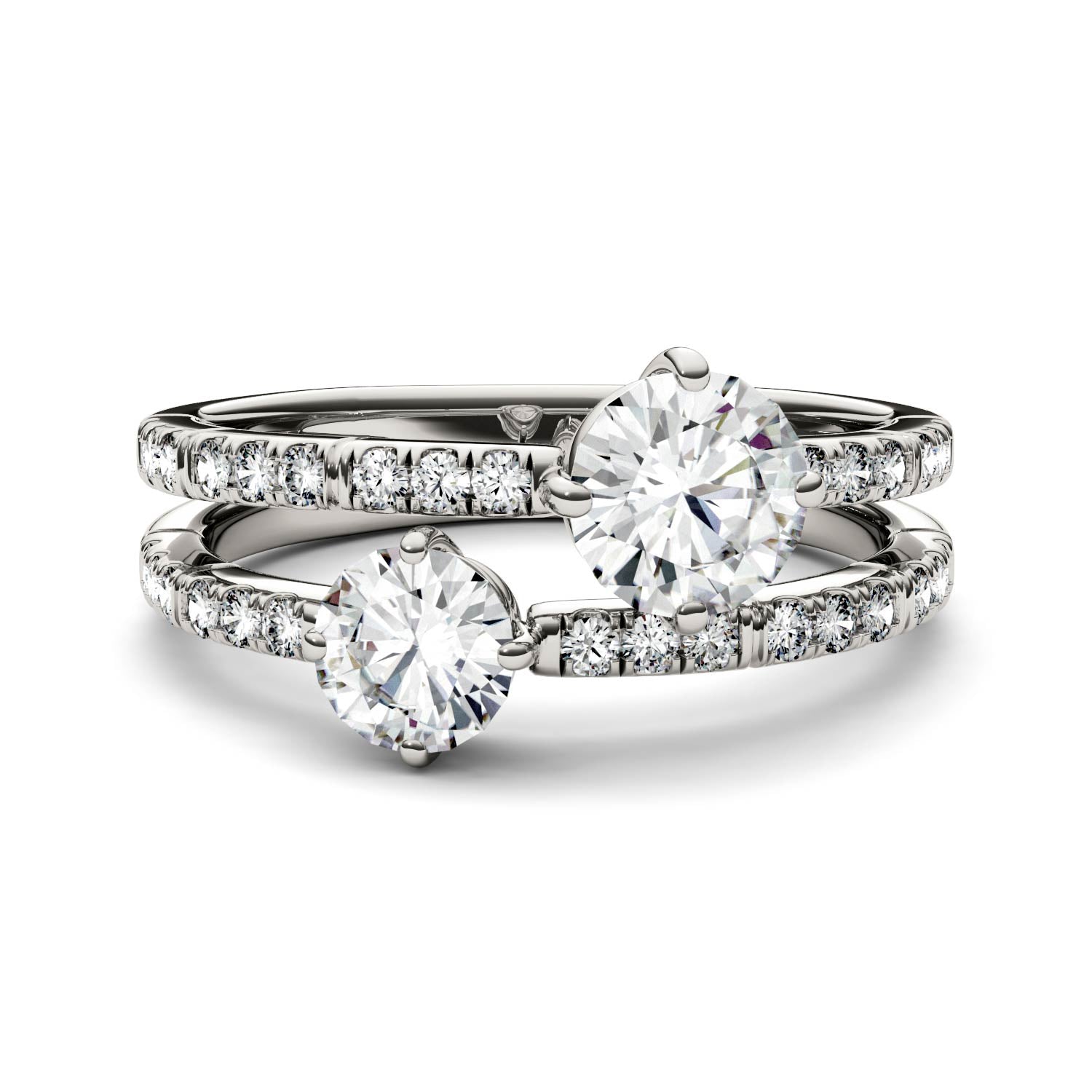 1.60 CTW DEW Round Forever Bright™ Moissanite Ring