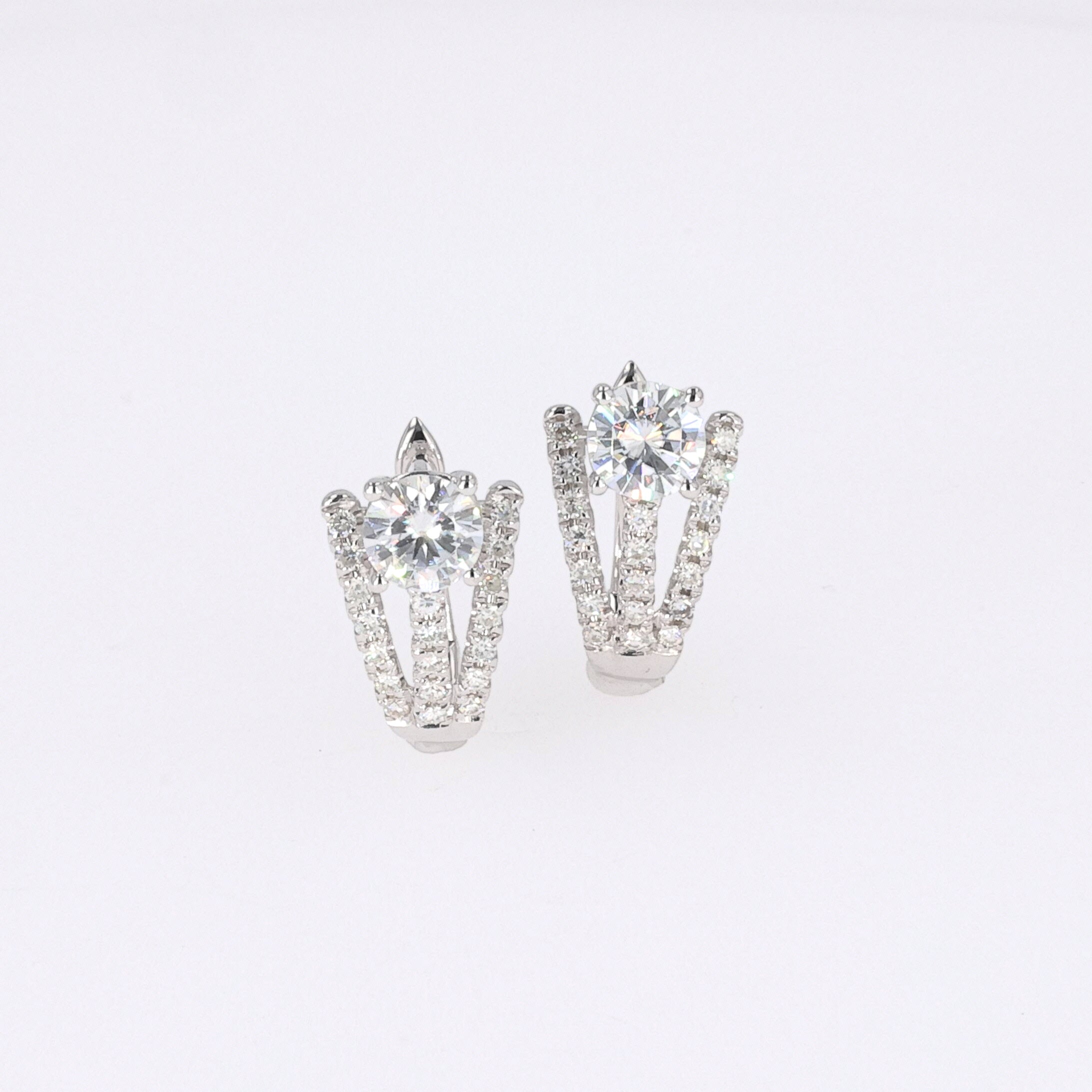 1.38 CTW DEW Round Forever One™ Moissanite Earrings