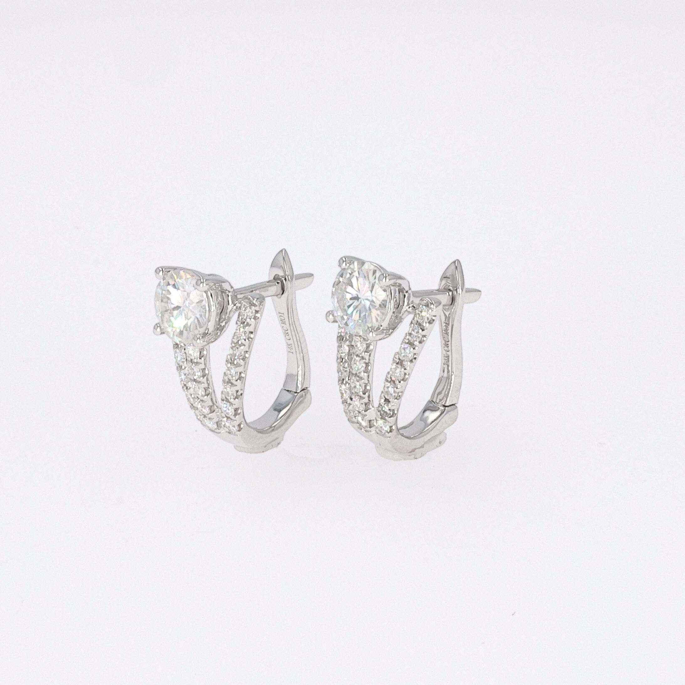 1.38 CTW DEW Round Forever One™ Moissanite Earrings