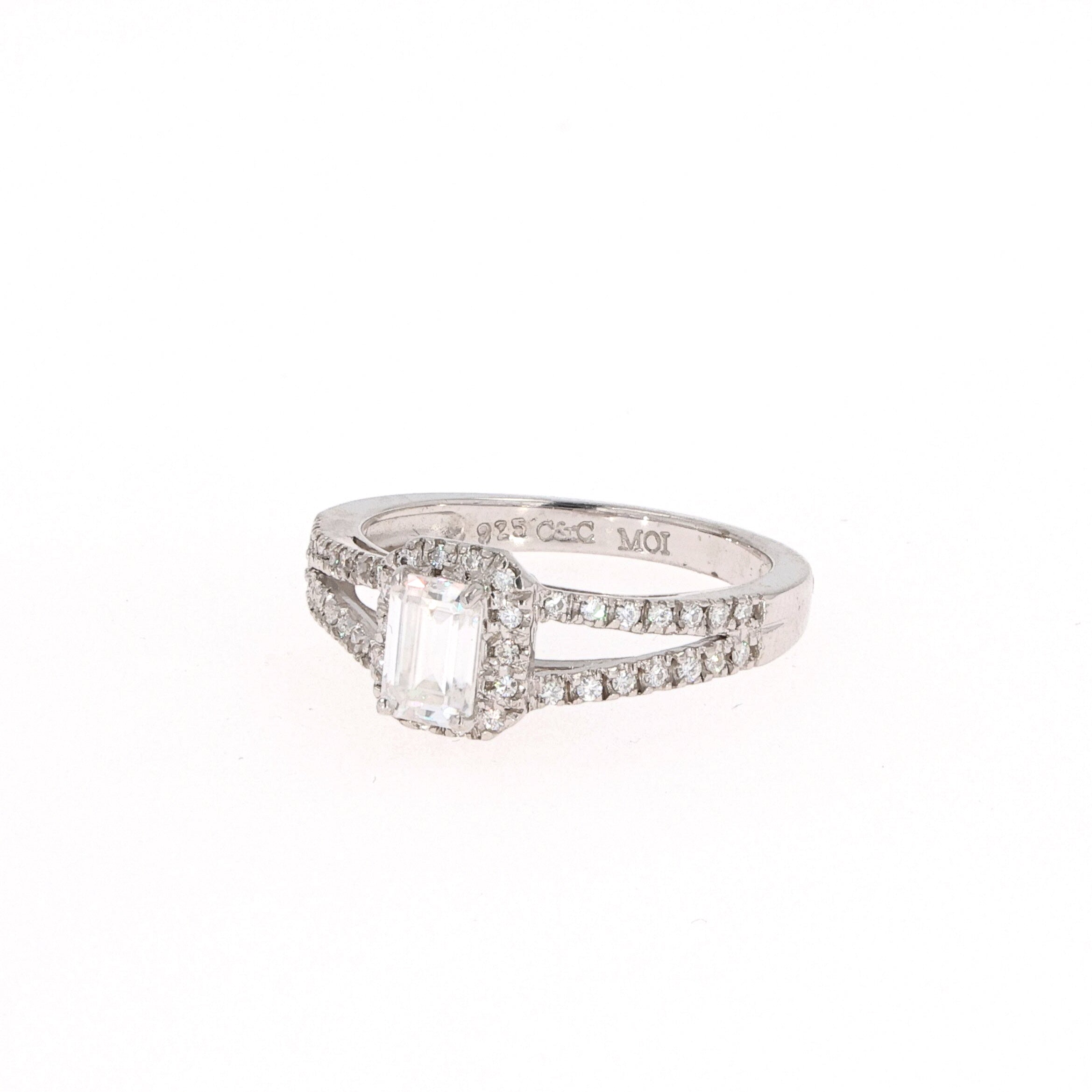 1.11 CTW DEW Emerald Forever Classic™ Moissanite Ring