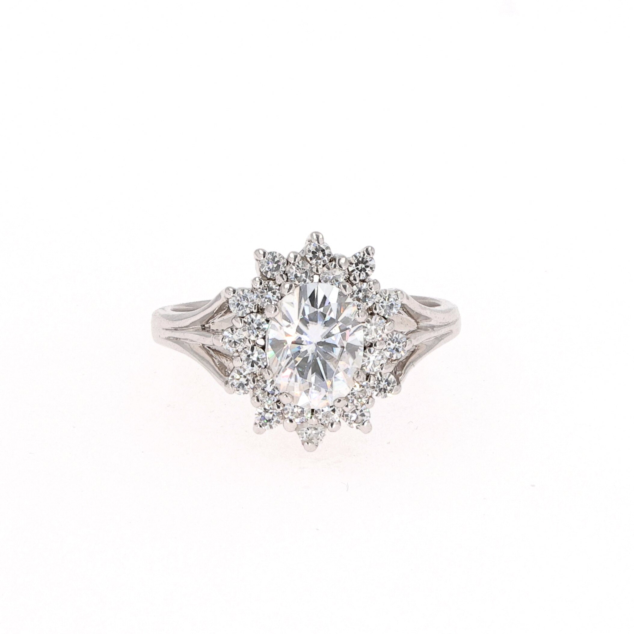1.98 CTW DEW Oval Forever Classic™ Moissanite Ring