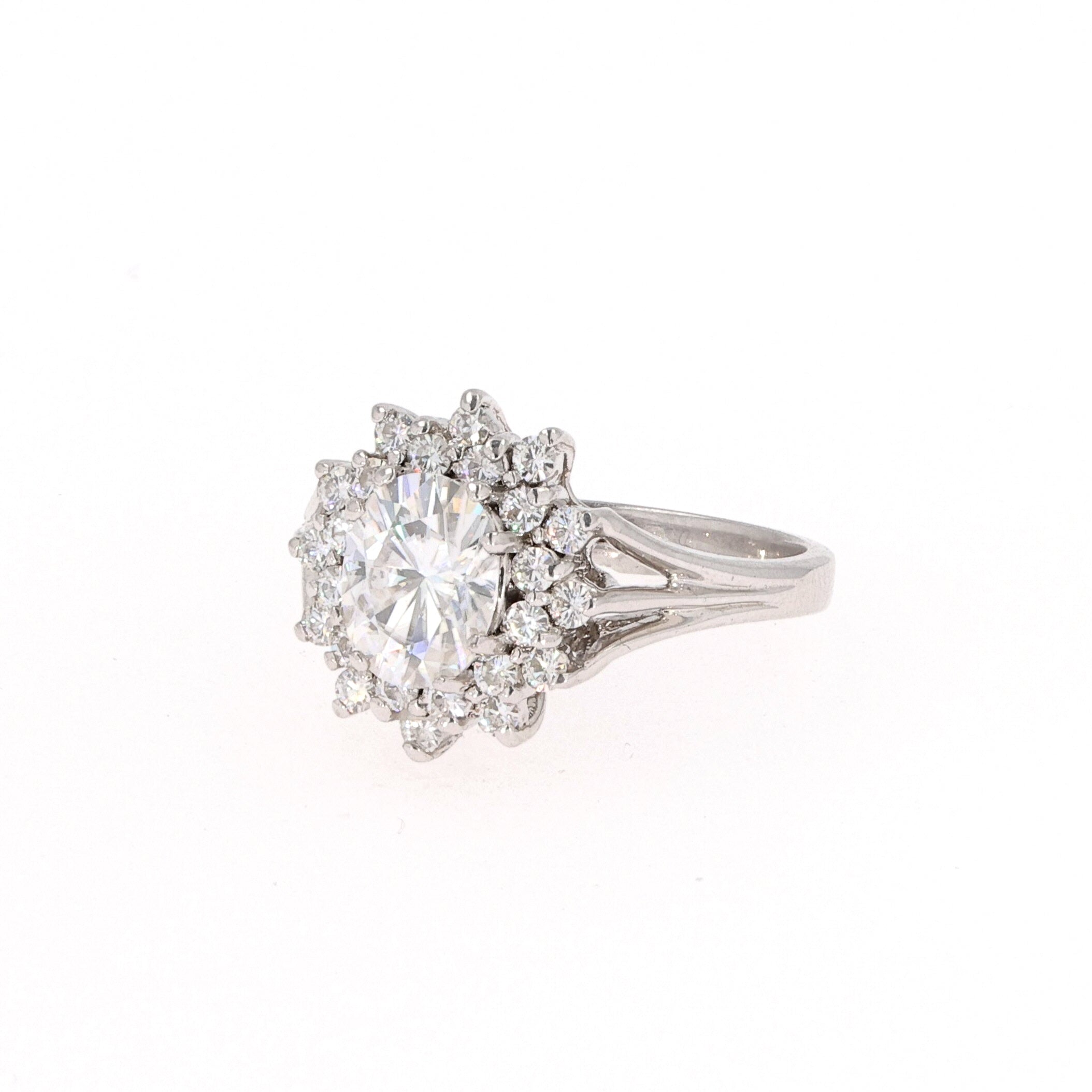 1.98 CTW DEW Oval Forever Classic™ Moissanite Ring