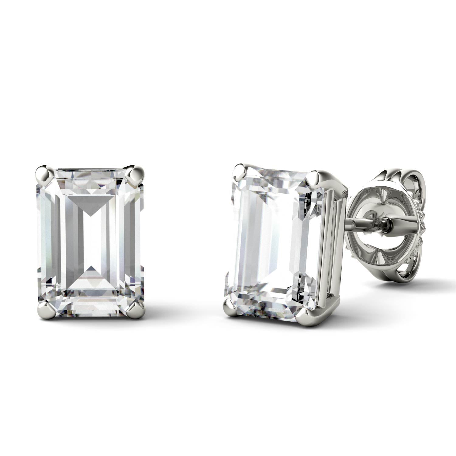 3.50 CTW DEW Emerald Forever One™ Moissanite Stud Earrings