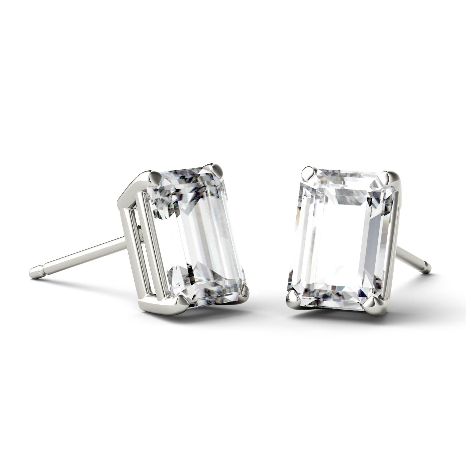 3.50 CTW DEW Emerald Forever One™ Moissanite Stud Earrings